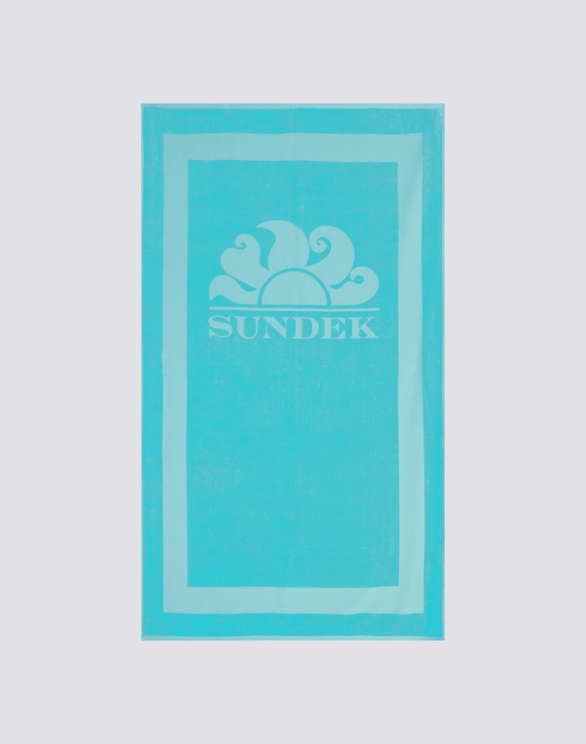 JACQUARD TERRY TOWEL WITH LOGO AND FRAME