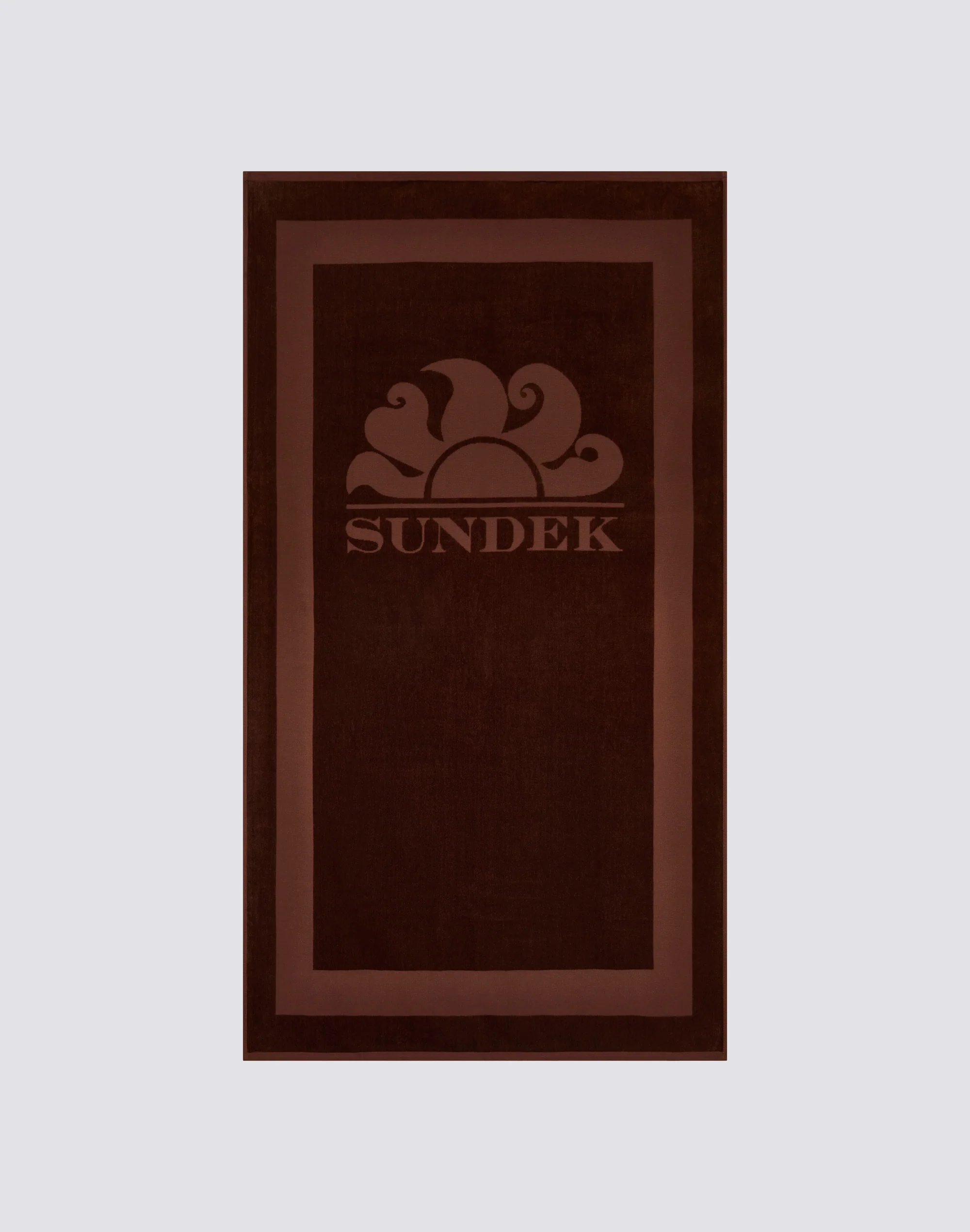 JACQUARD TERRY TOWEL WITH LOGO AND FRAME