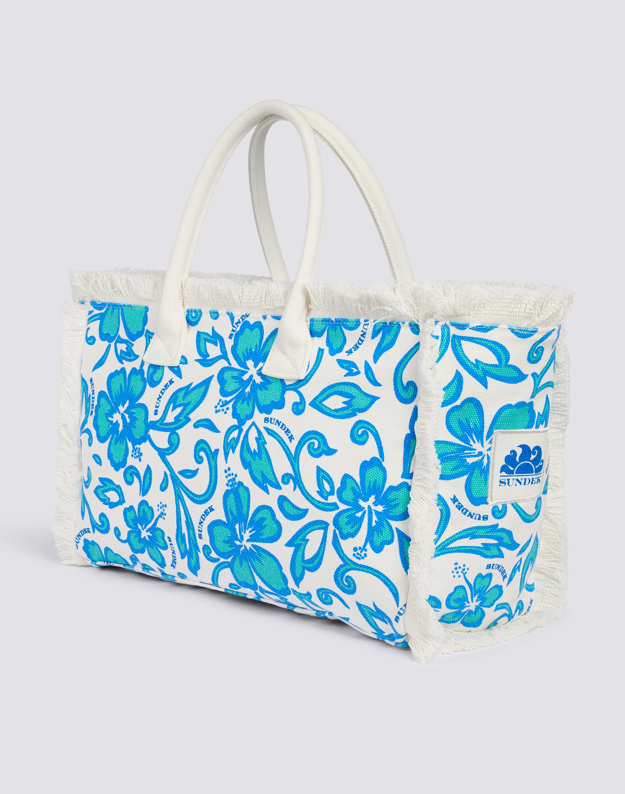 REGULAR TOTE BAG WITH STONE WASHED EFFECT AND SK23 PRINT - Image 2