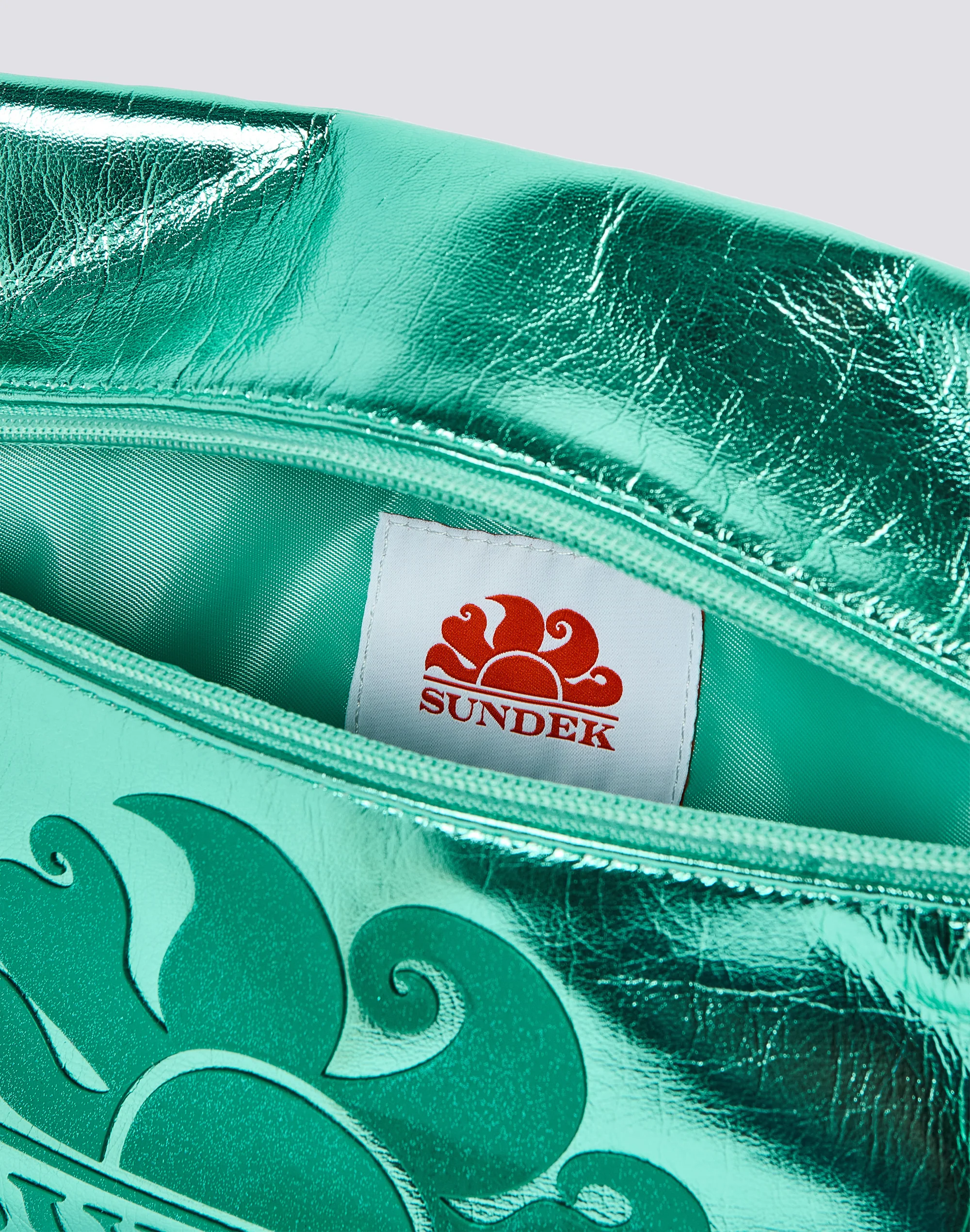 LAMINATED CLUTCH BAG WITH LOGO - Image 4