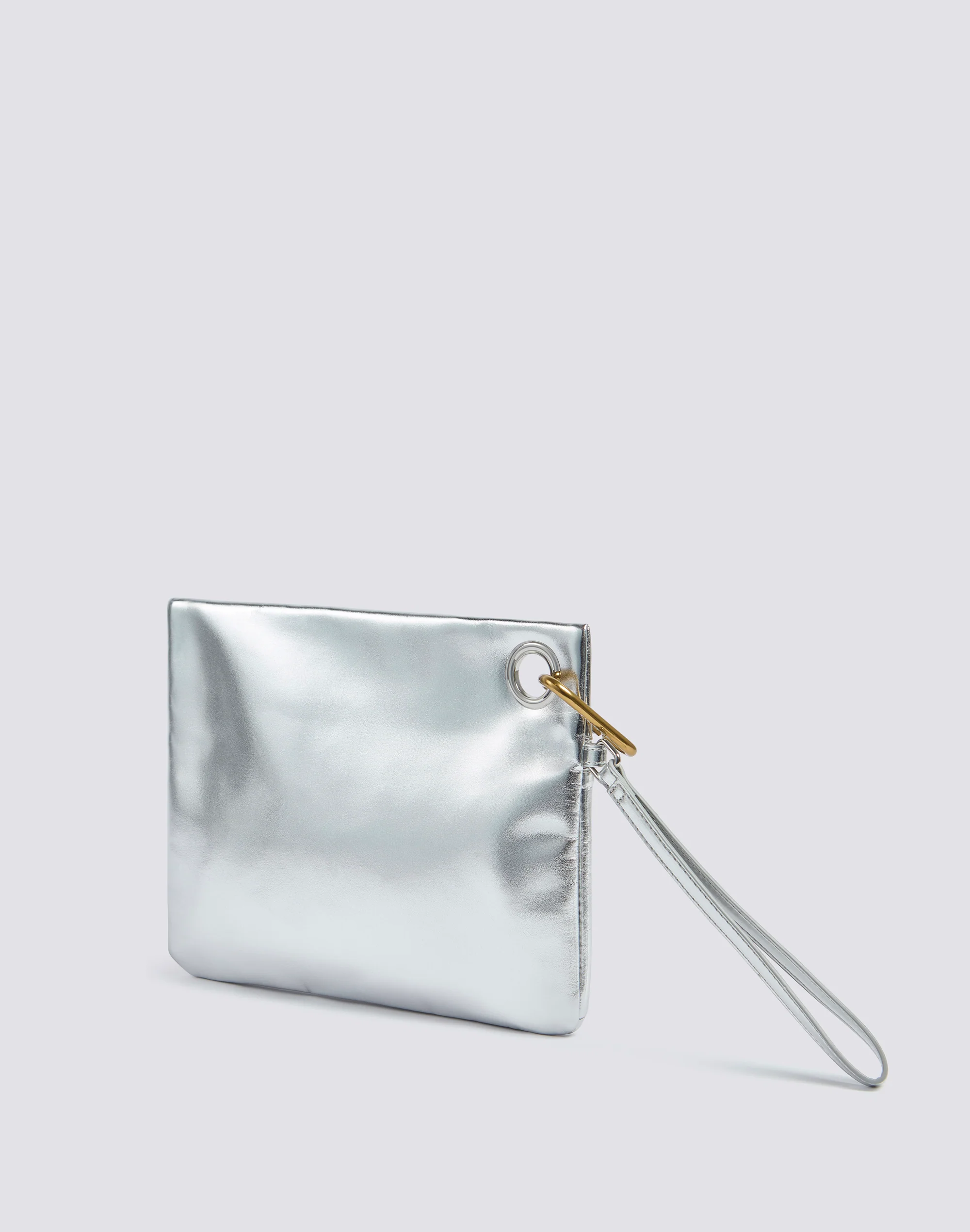 LAMINATED CLUTCH BAG WITH LOGO - Image 2