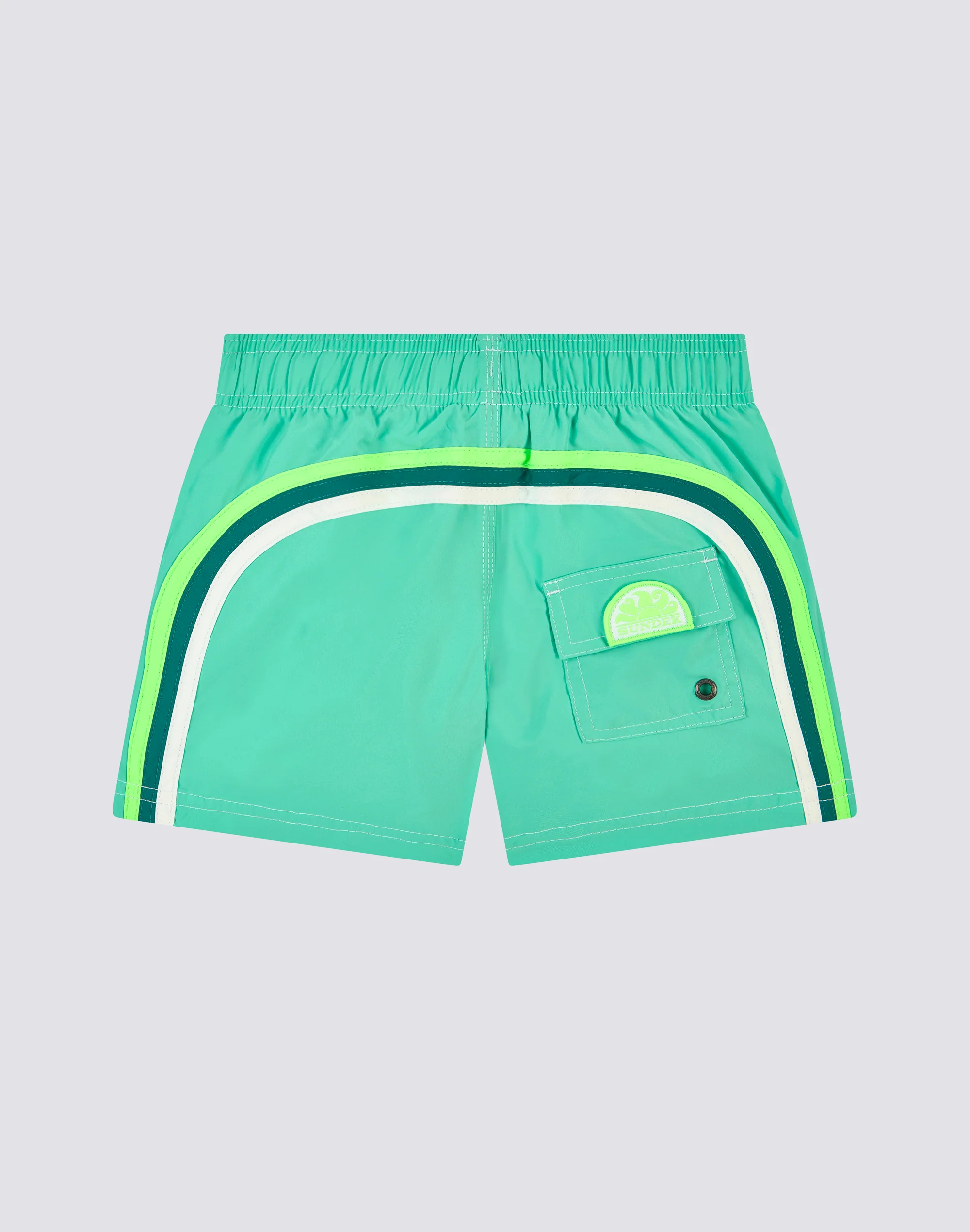 REPREVE® ELASTICATED WAIST SHORT SWIMSHORTS