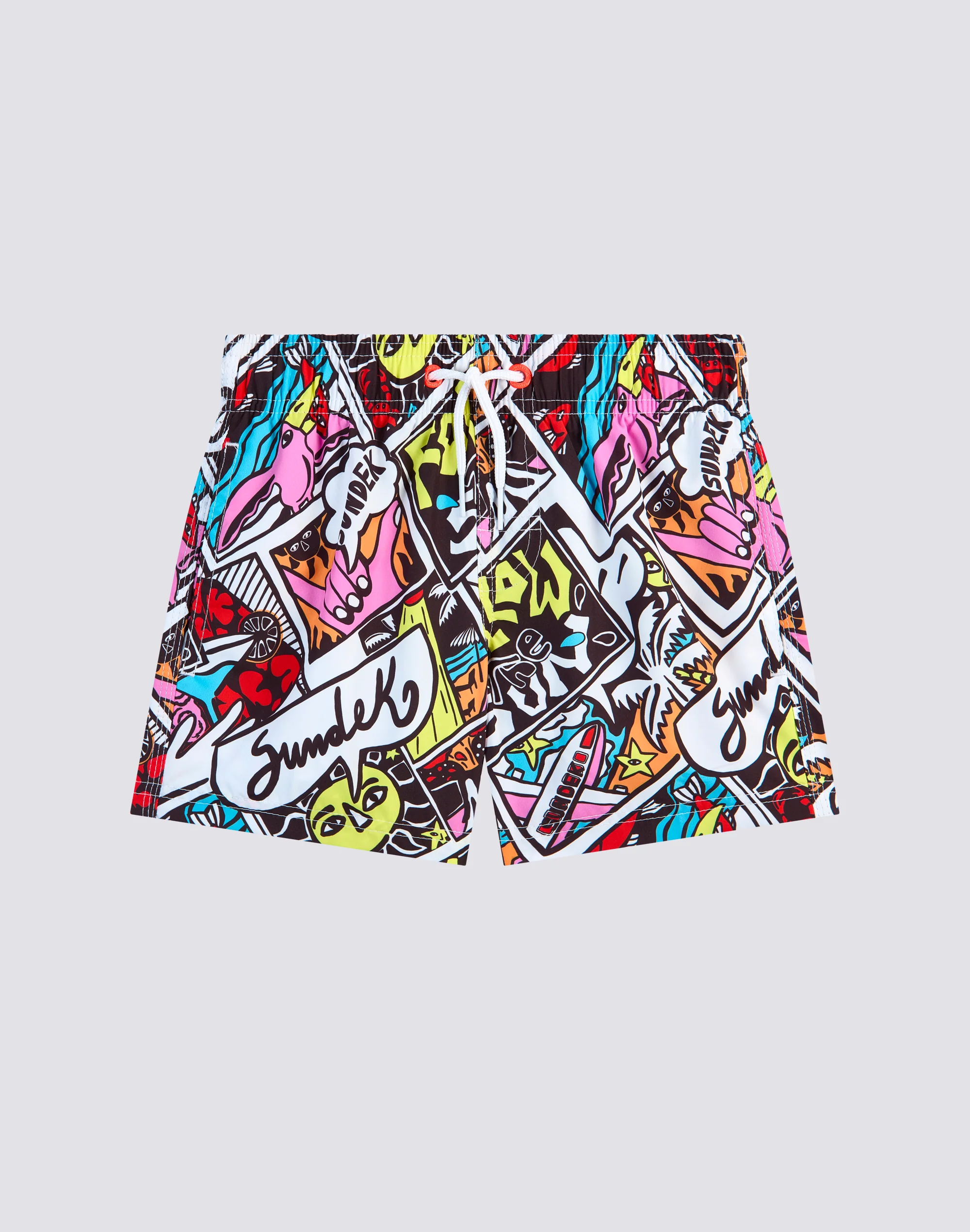 REPREVE® ELASTICATED WAIST SHORT SWIMSHORTS WITH CARTOON PRINT - Image 2