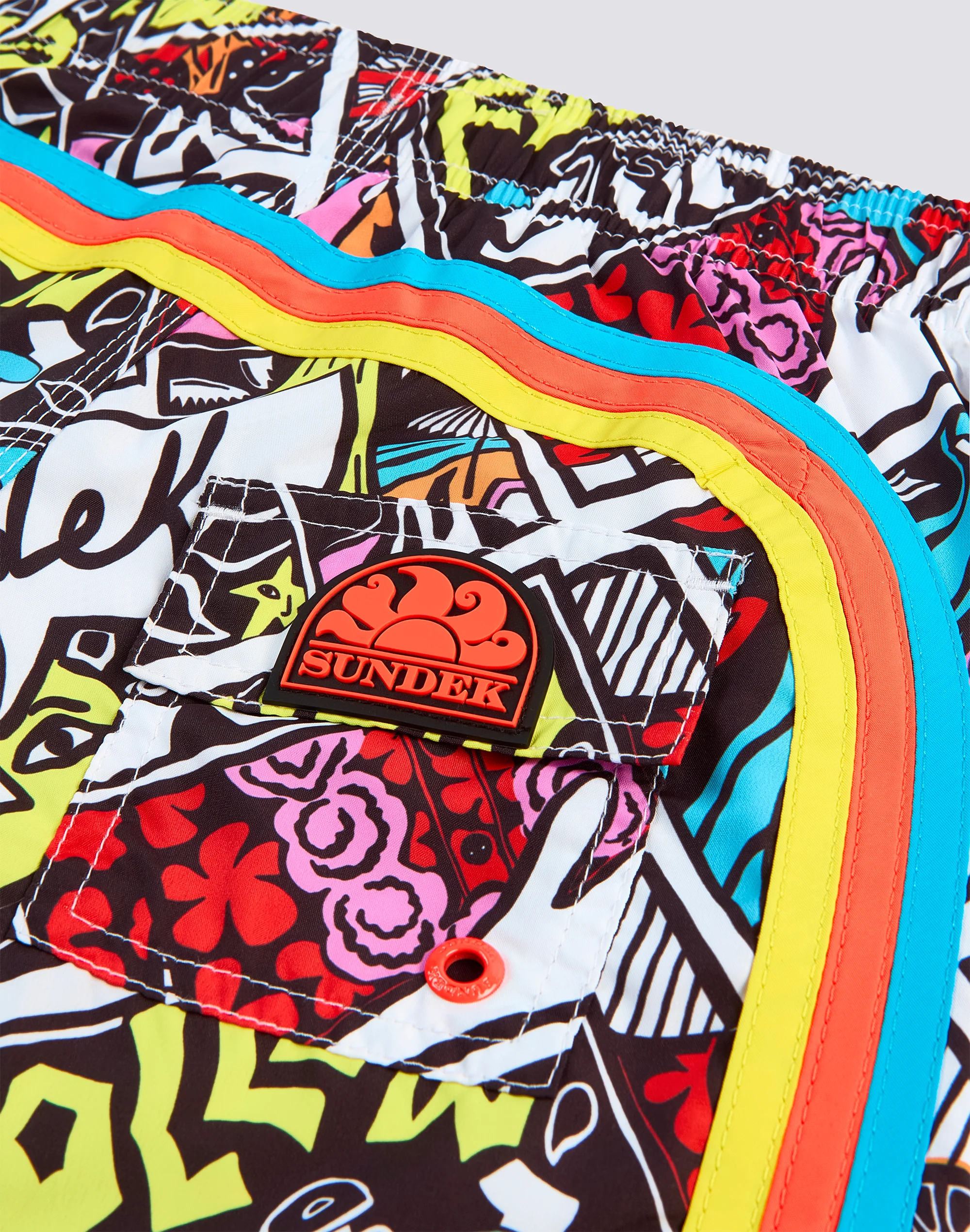 REPREVE® ELASTICATED WAIST SHORT SWIMSHORTS WITH CARTOON PRINT - Image 3