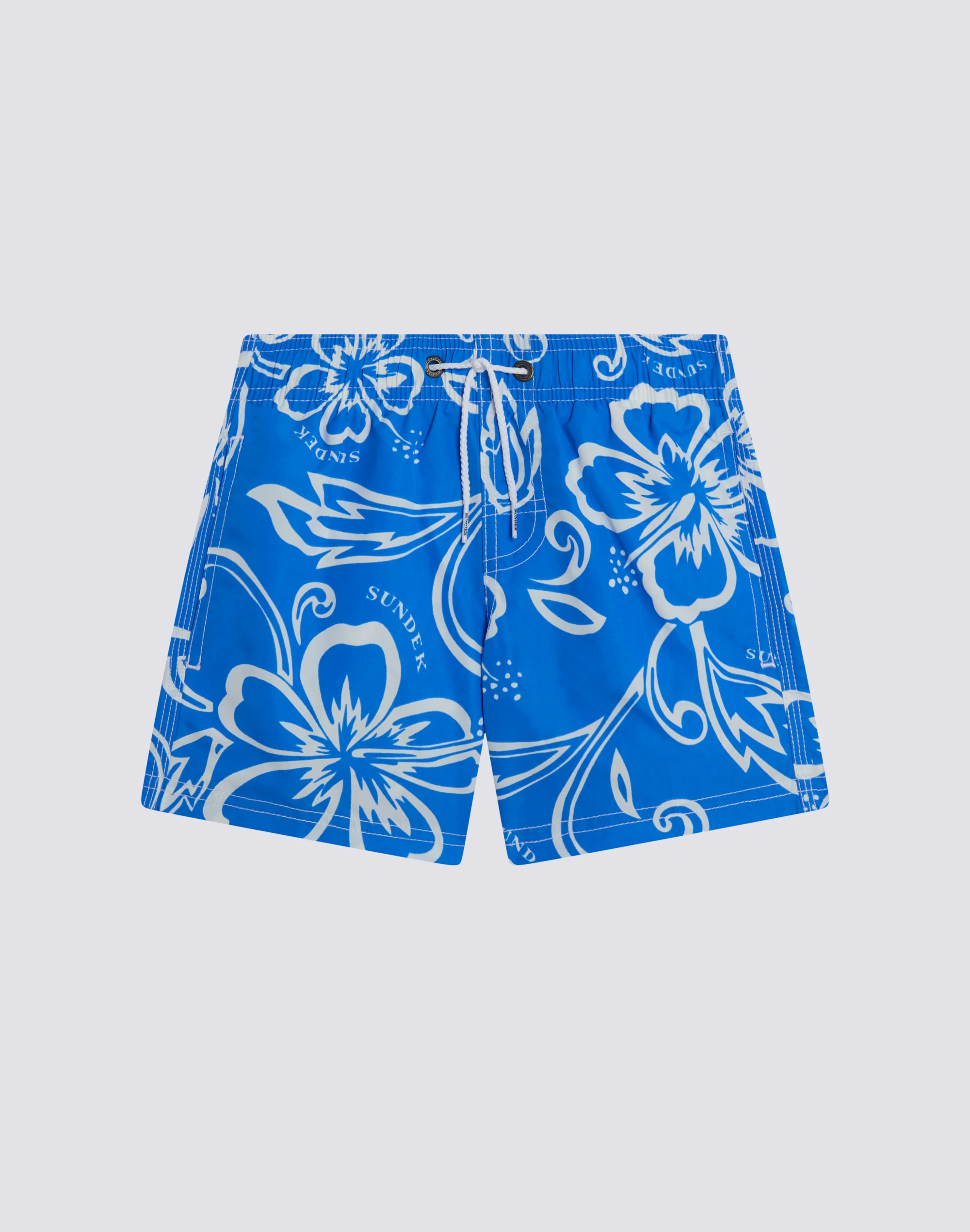 SHORT BOY’S SWIMSHORTS WITH ELASTIC WAIST ARCHIVE SK23 HIBISCUS PRINT - Image 2