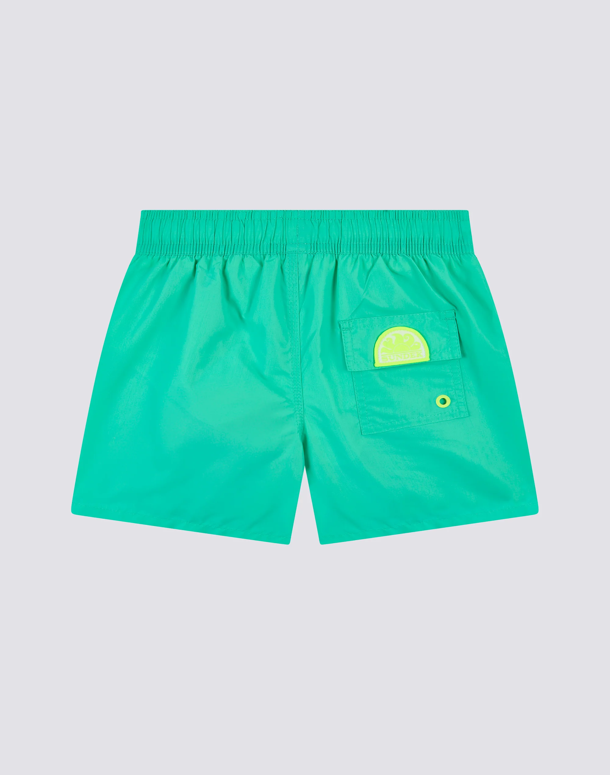 ICONIC TAFFETA SHORT-LENGTHS BOY’S SWIMSHORTS WITH ELASTICATED WAIST AND PIPING - Image 2