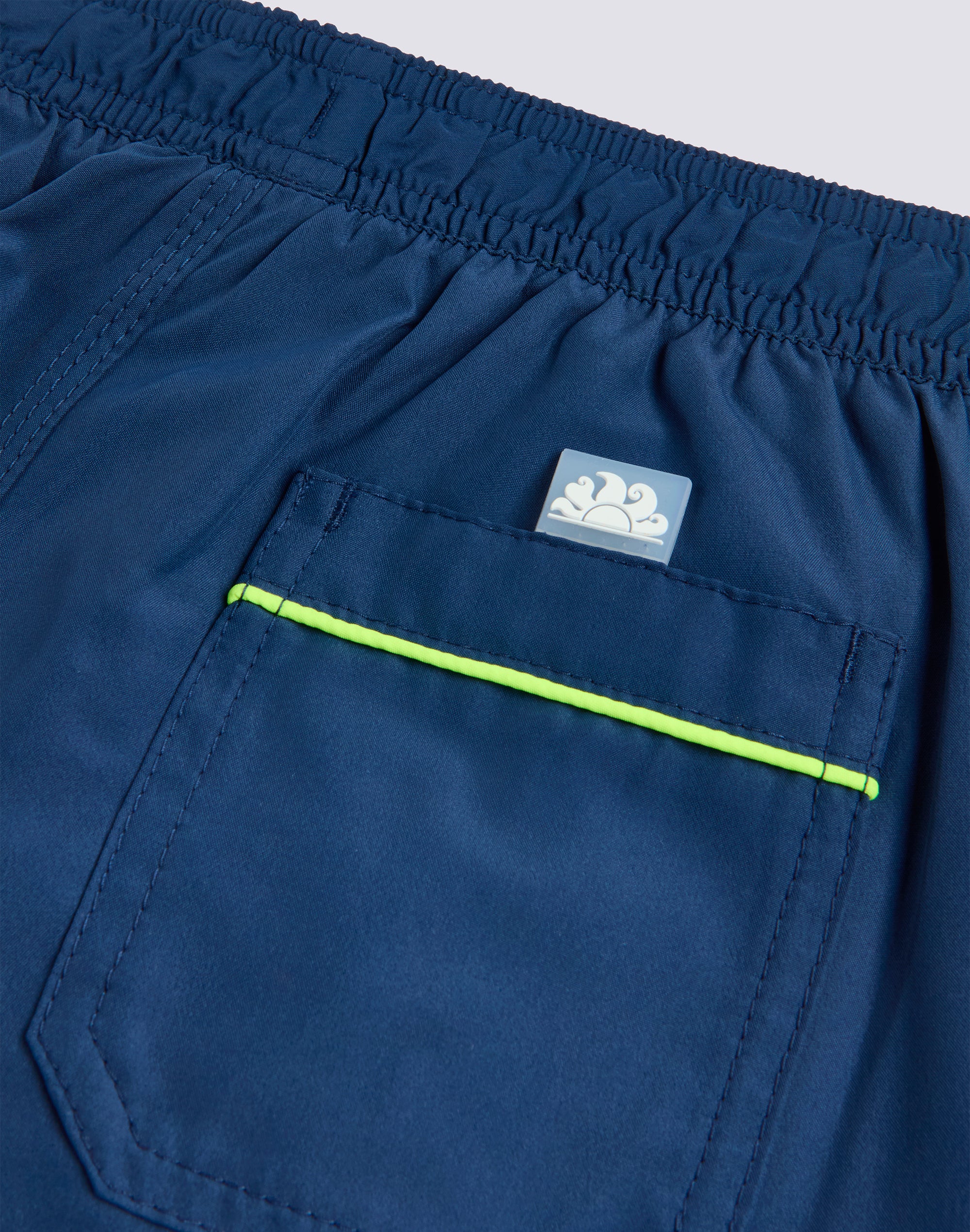 LONG BOYS' SWIMSUIT IN REPREVE® RECYCLED POLYESTER WITH SIDE LETTERING - Image 3