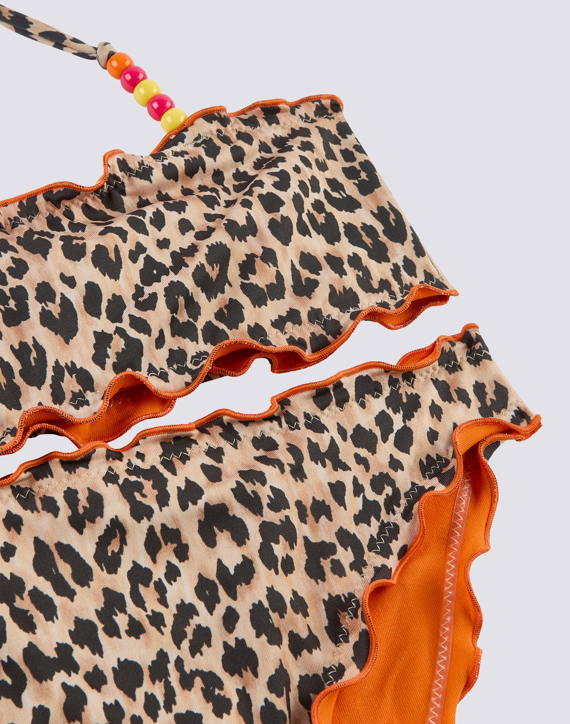 CORAL CAPE MINI BIKINI WITH SWEET LEOPARD PRINT - Image 3