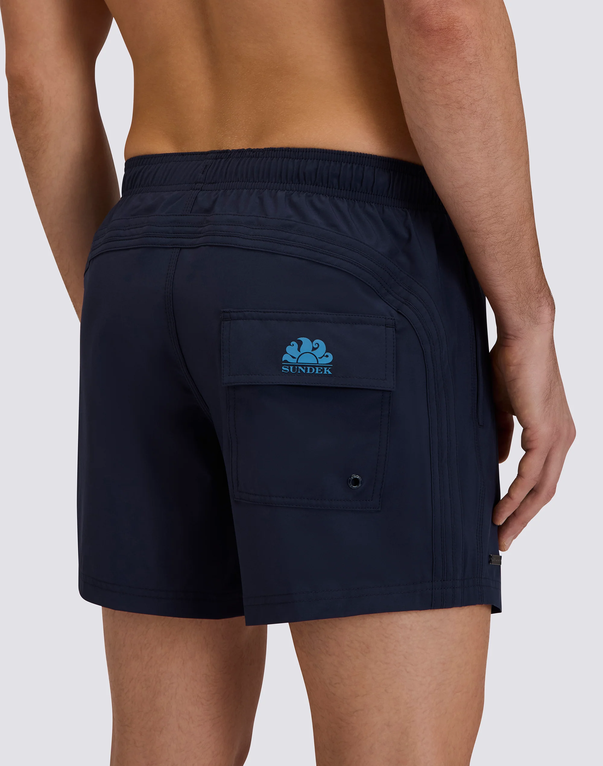 GOLDENWAVE MEN'S SHORT SWIMSUIT WITH ELASTIC WAIST, SOLID COLOR, 4WAY STRETCH - Image 4