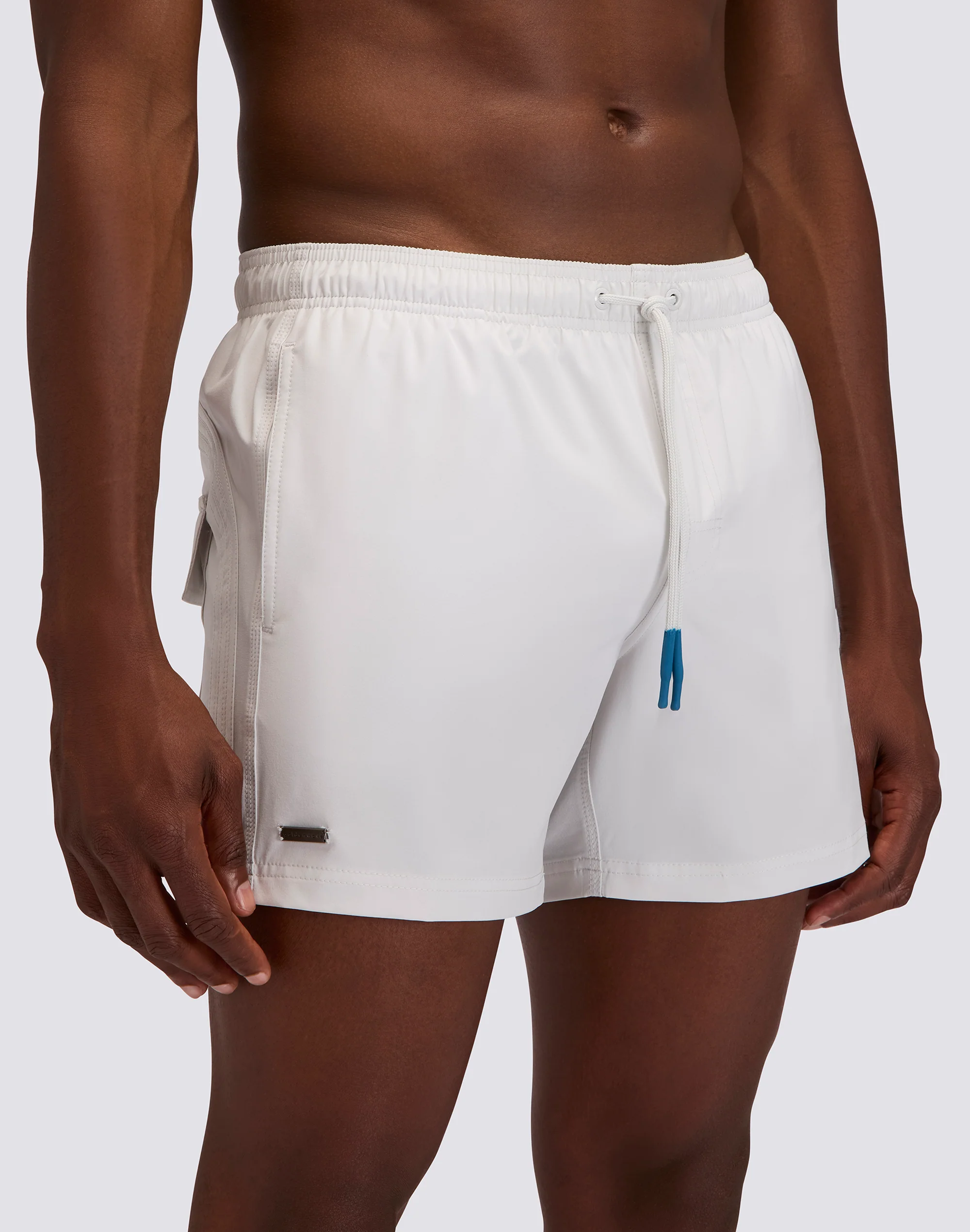 GOLDENWAVE MEN'S SHORT SWIMSUIT WITH ELASTIC WAIST, SOLID COLOR, 4WAY STRETCH - Image 3