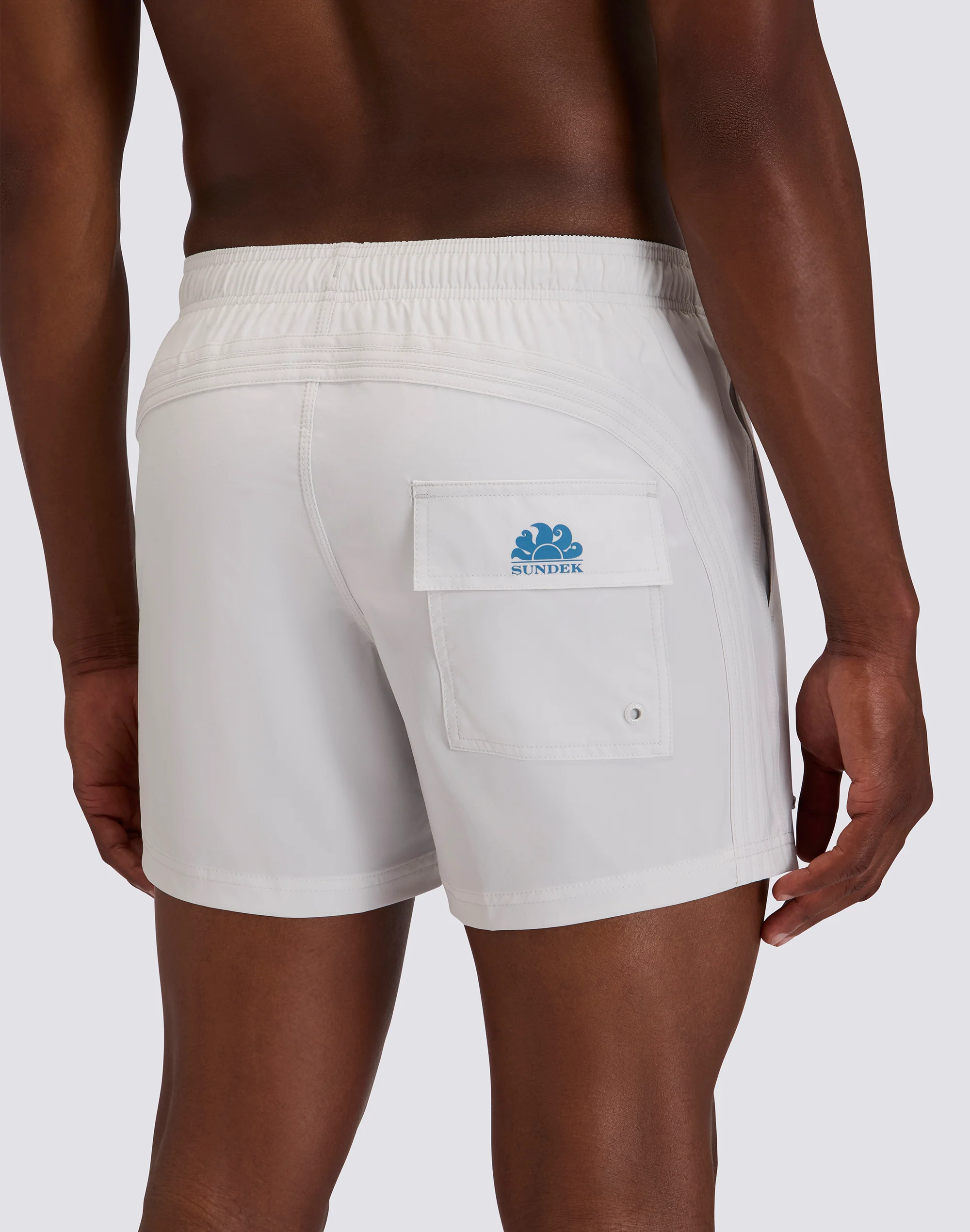 GOLDENWAVE MEN'S SHORT SWIMSUIT WITH ELASTIC WAIST, SOLID COLOR, 4WAY STRETCH - Image 4
