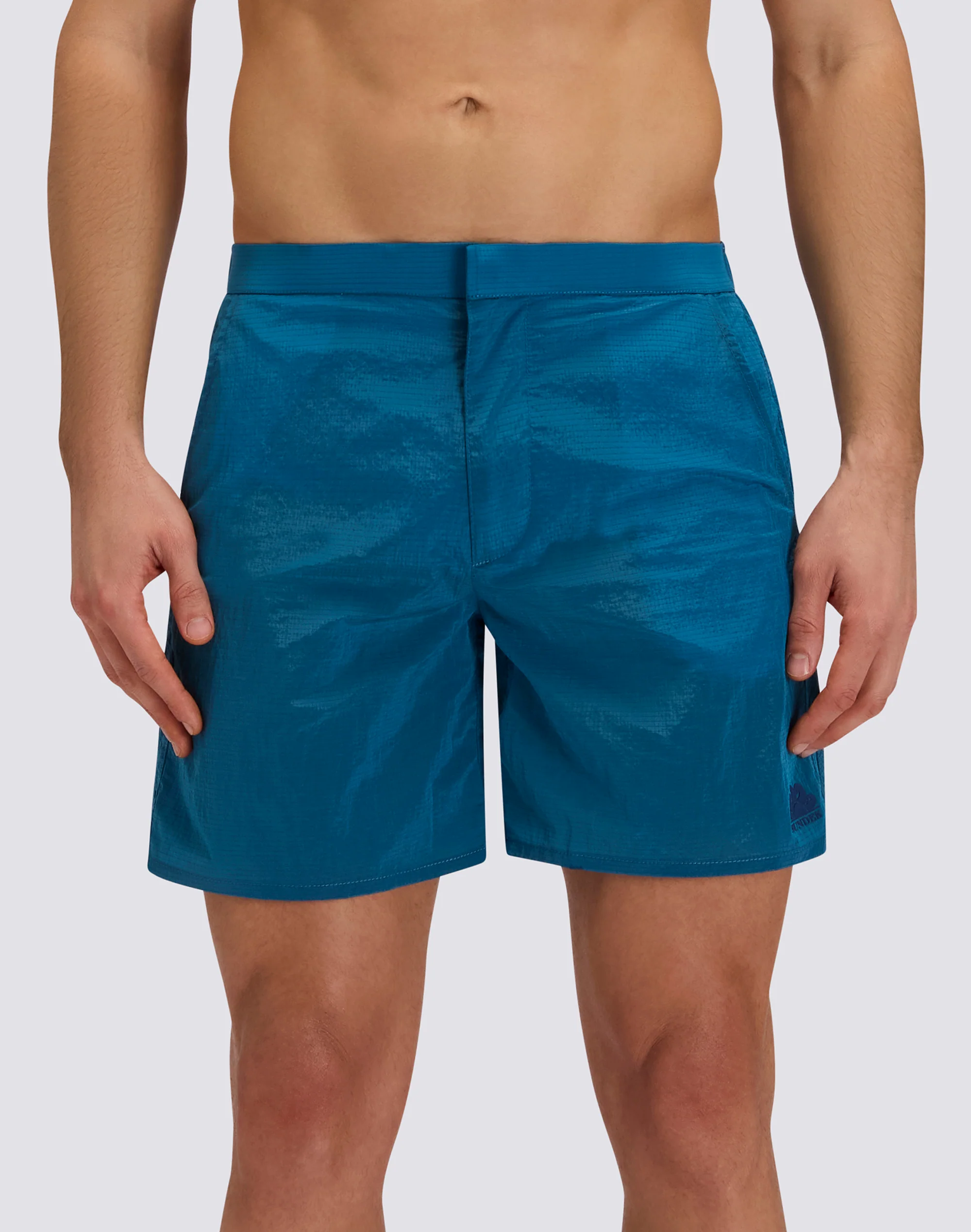 GOLDENWAVE MEN'S LONG SWIMSUIT WITH SEMI-ELASTIC WAIST IN RIPSTOP NYLON - Image 2