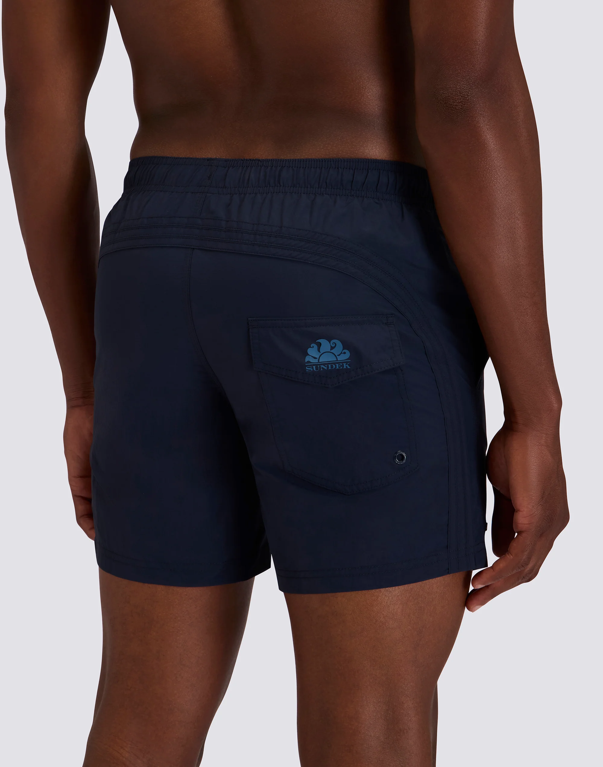 GOLDENWAVE MEN'S SHORT SWIMSUIT WITH ELASTIC WAIST, SOLID COLOR, NYLON TASLAN, COTTON TOUCH - Image 4