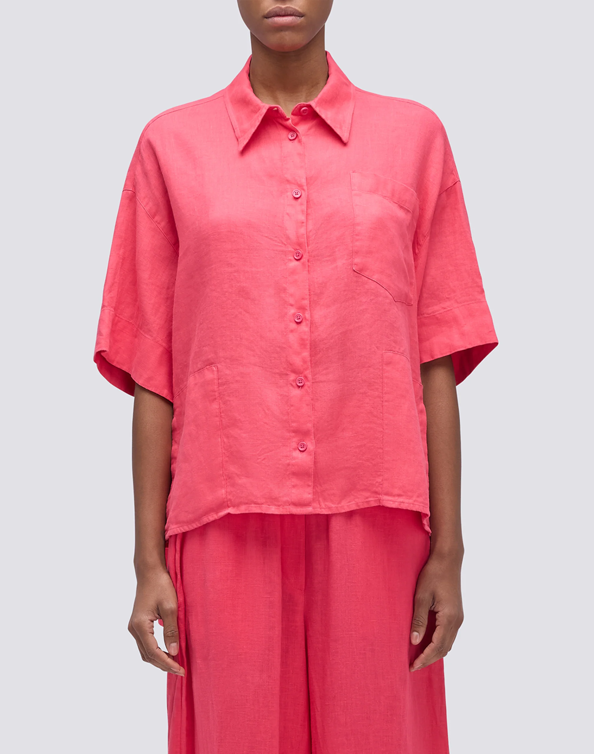 GARMENT DYED LINEN SHIRT - Image 2