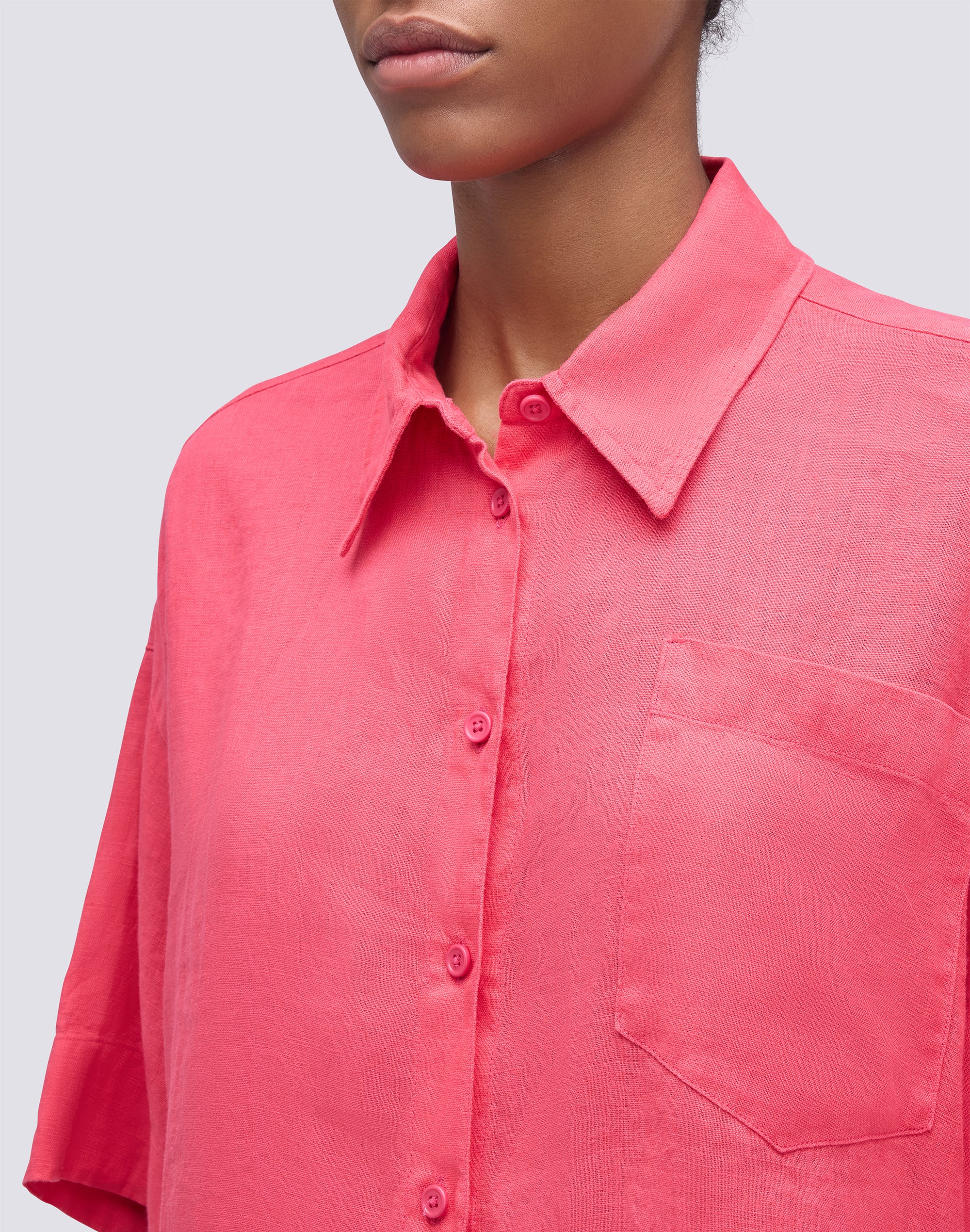 GARMENT DYED LINEN SHIRT - Image 4
