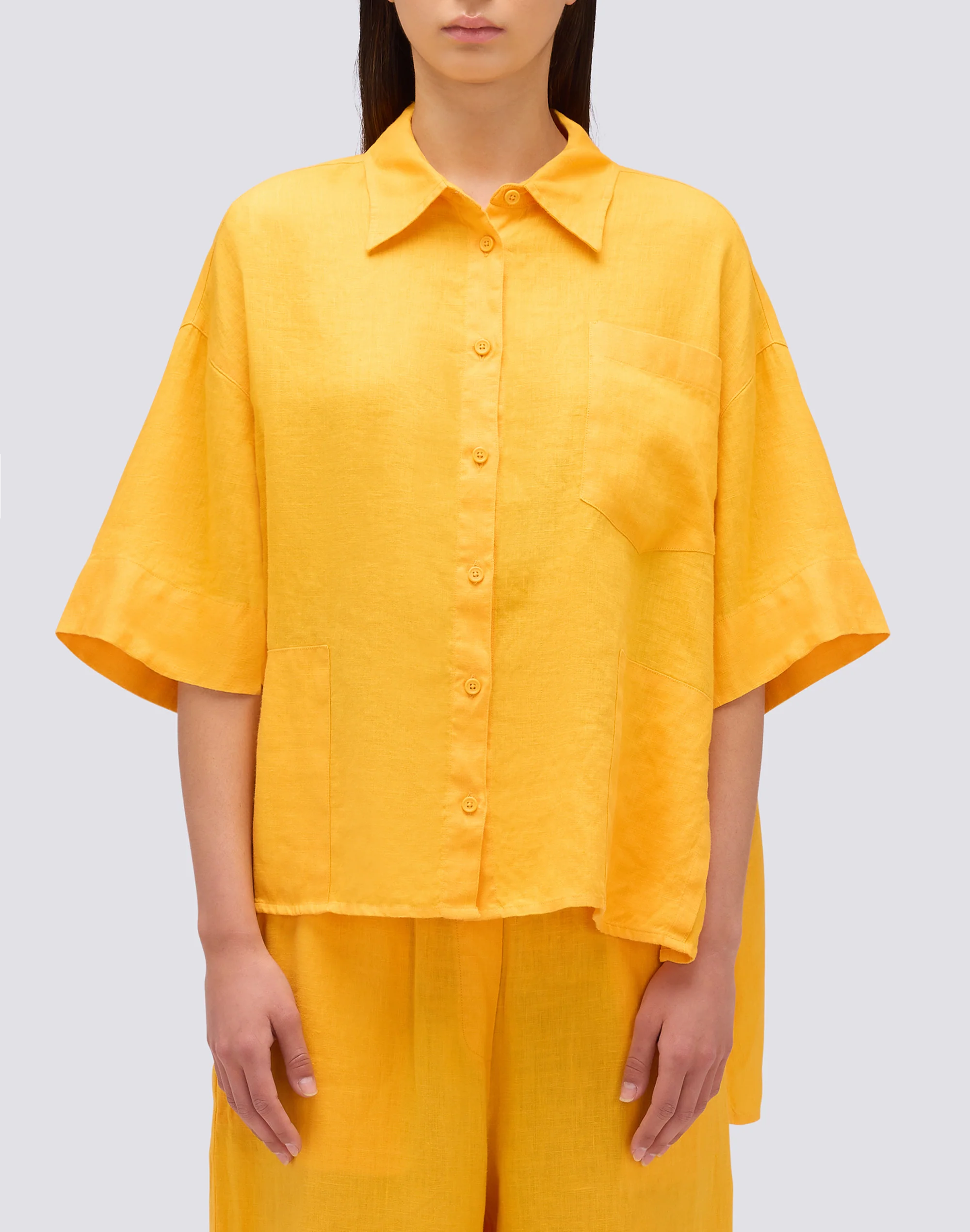 GARMENT DYED LINEN SHIRT - Image 2