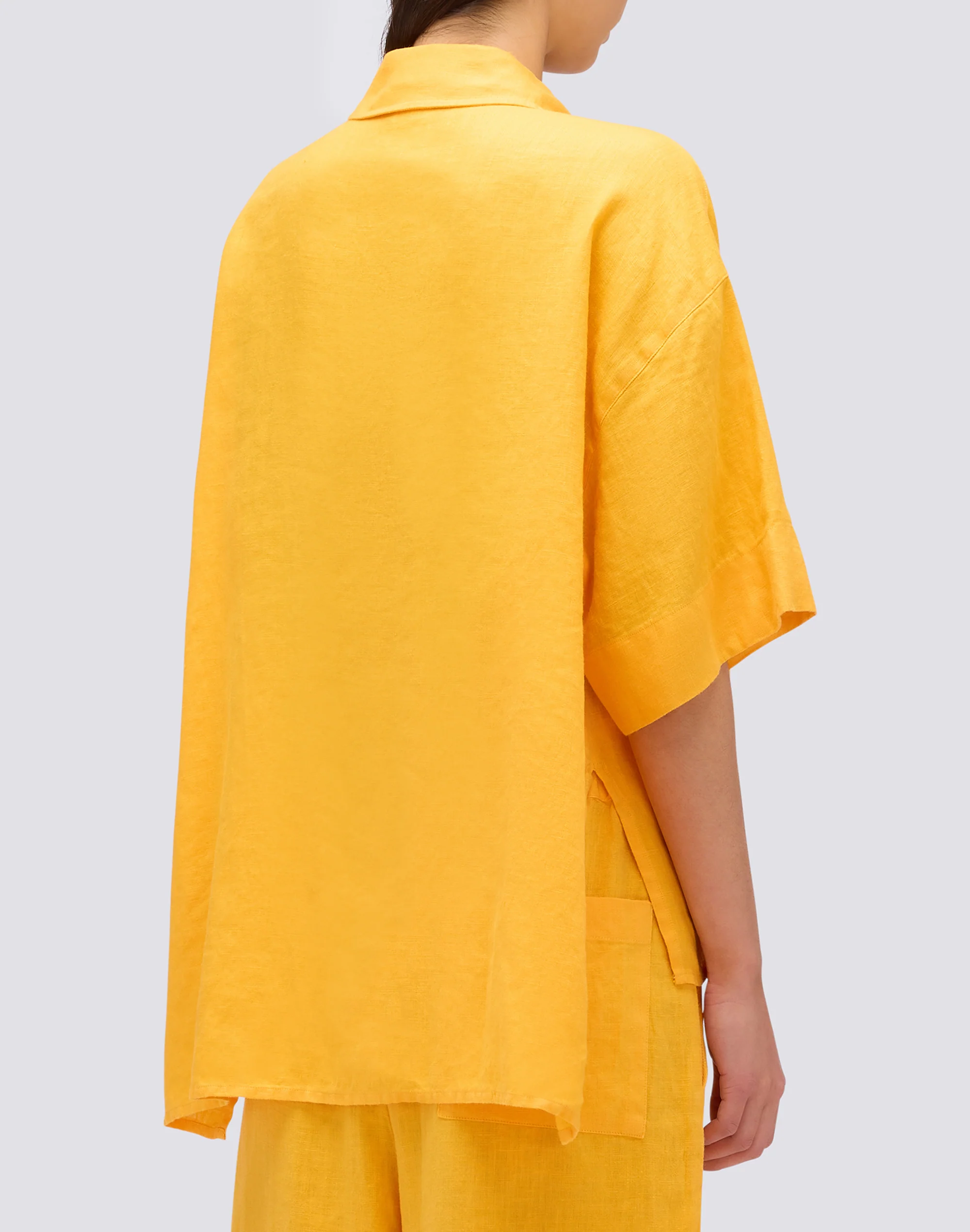 GARMENT DYED LINEN SHIRT - Image 3