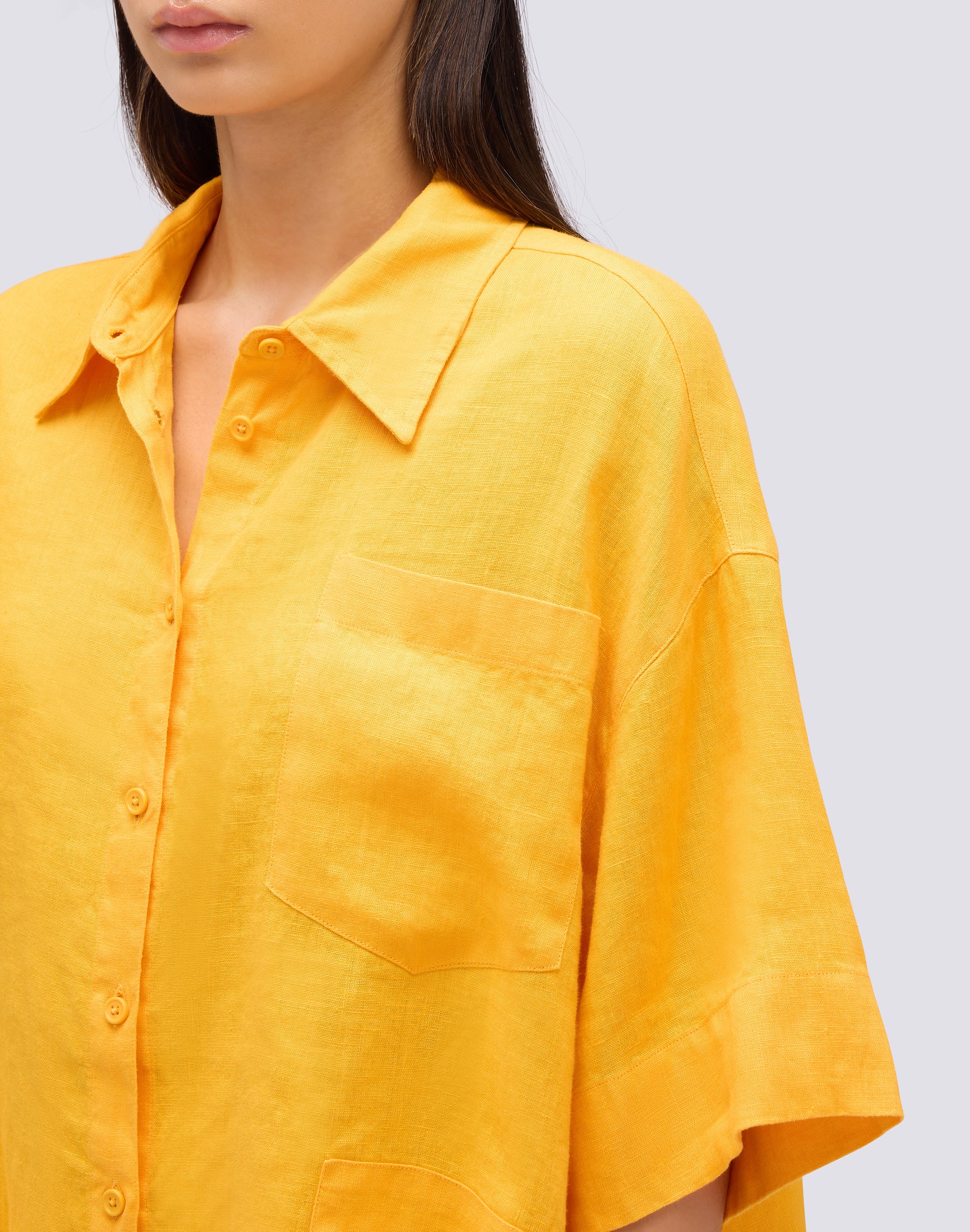 GARMENT DYED LINEN SHIRT - Image 4