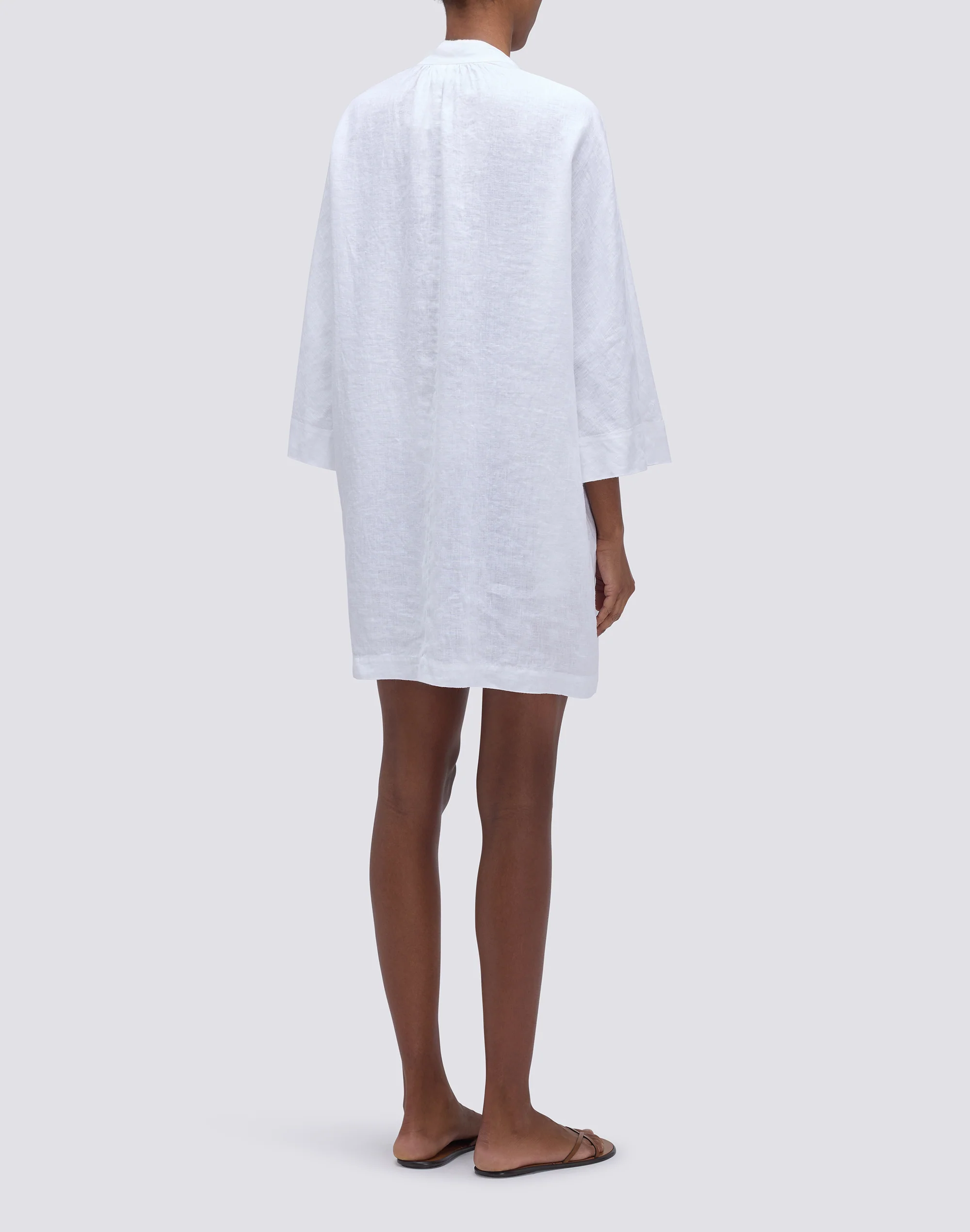 SHORT LINEN DRESS - Image 3