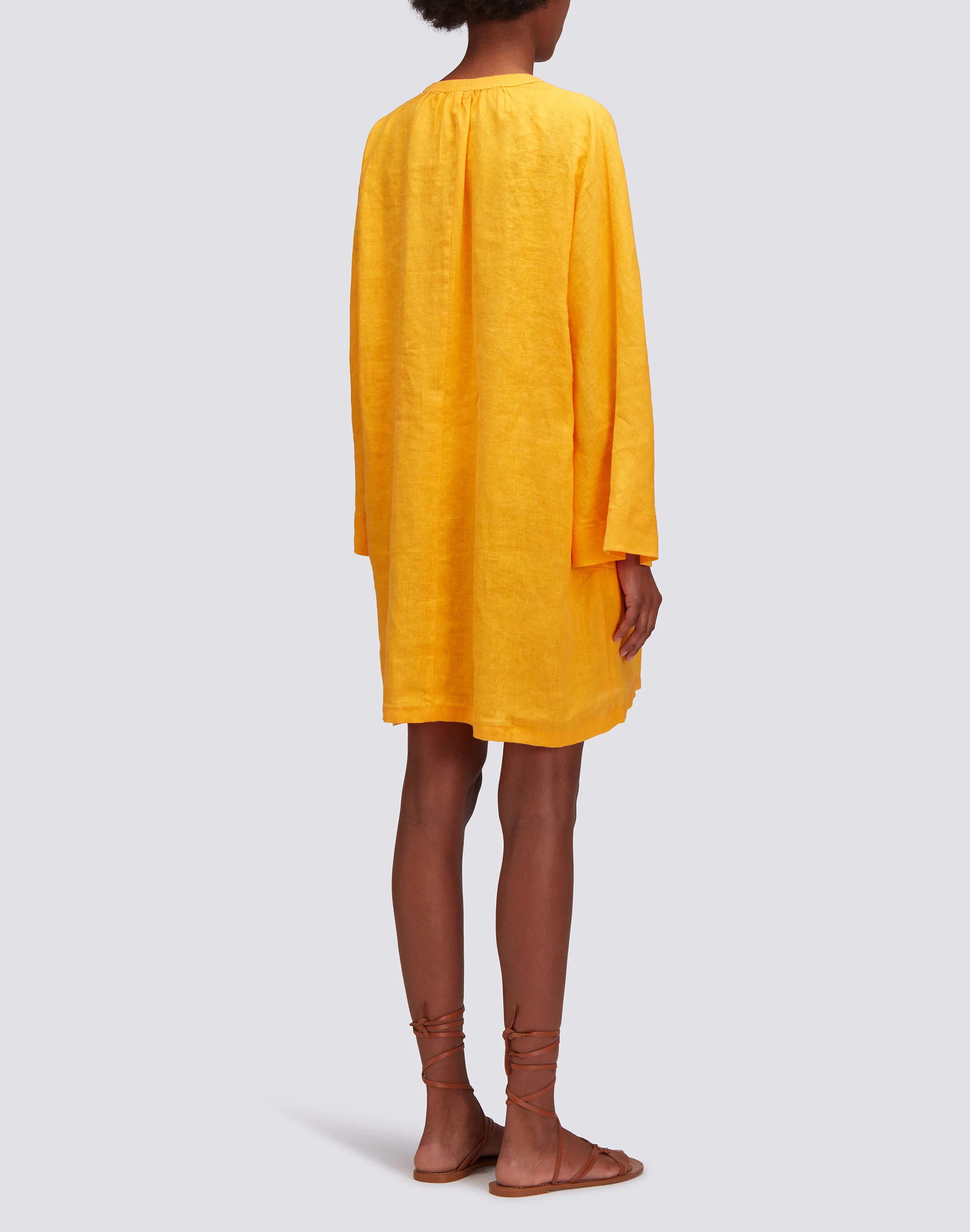 SHORT LINEN DRESS - Image 3