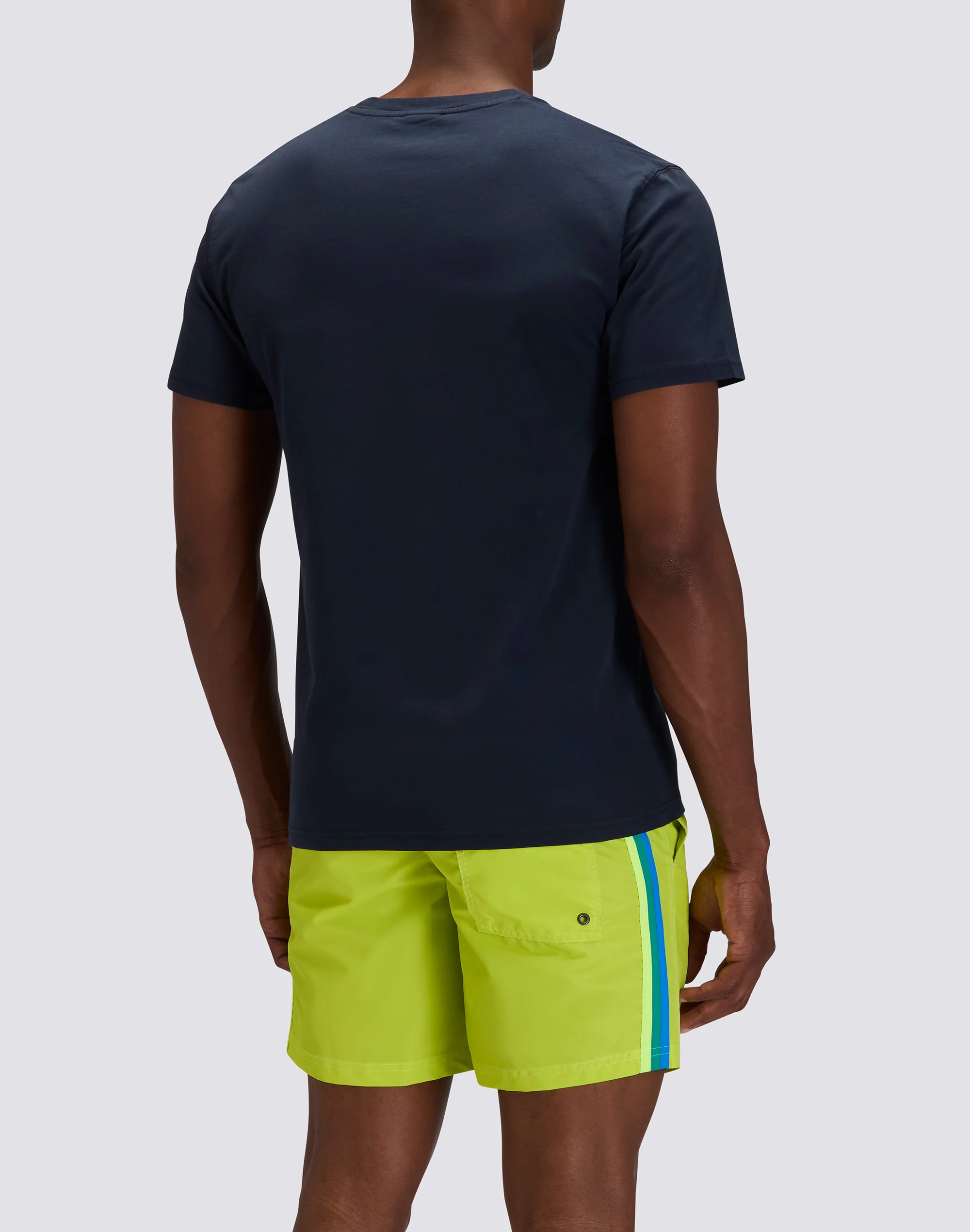 MEN'S CREW NECK T-SHIRT WITH VERTICAL LOGO PRINT - Image 2