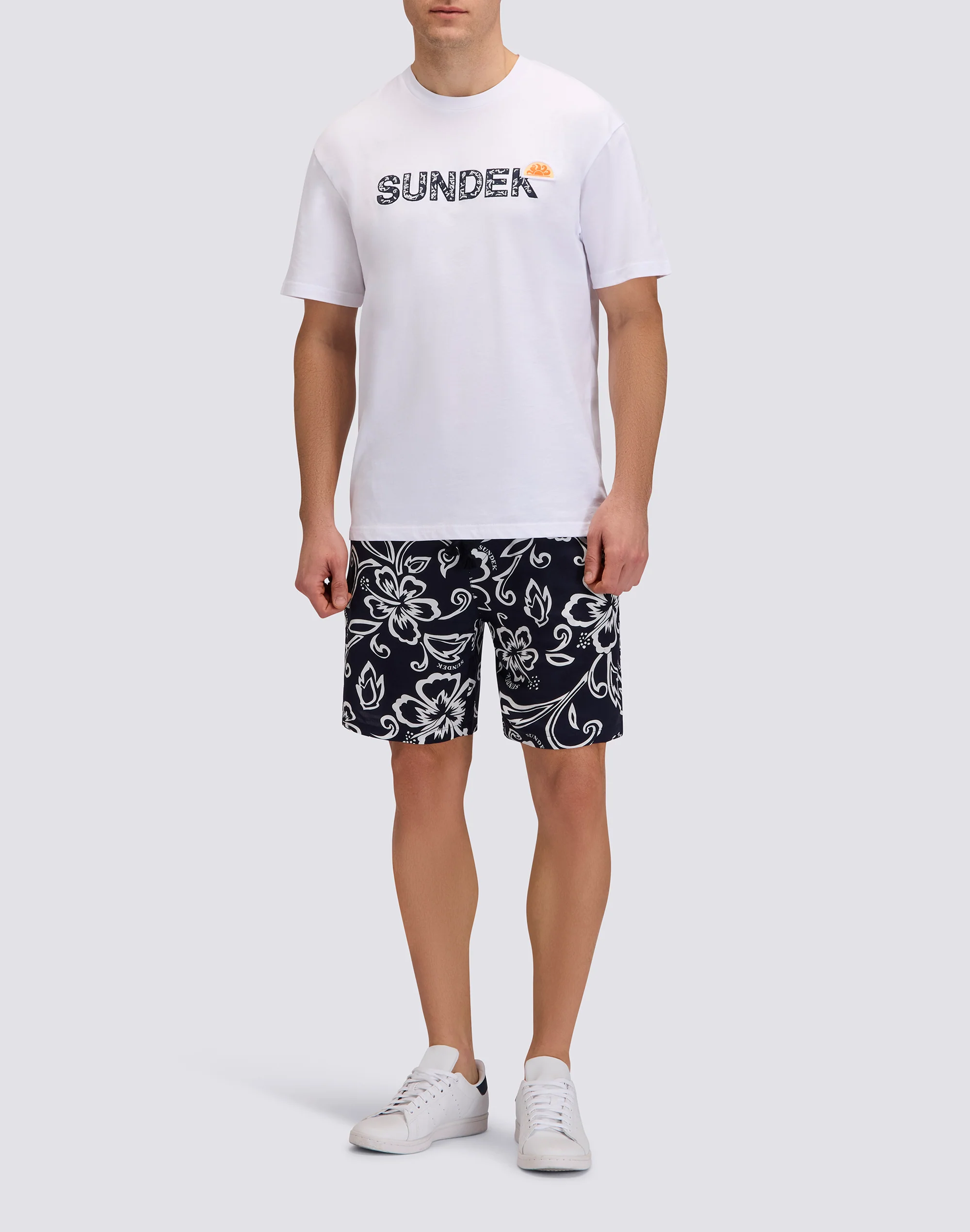 MEN'S CREW NECK T-SHIRT WITH ARCHIVE HIBISCUS PRINT - Image 3