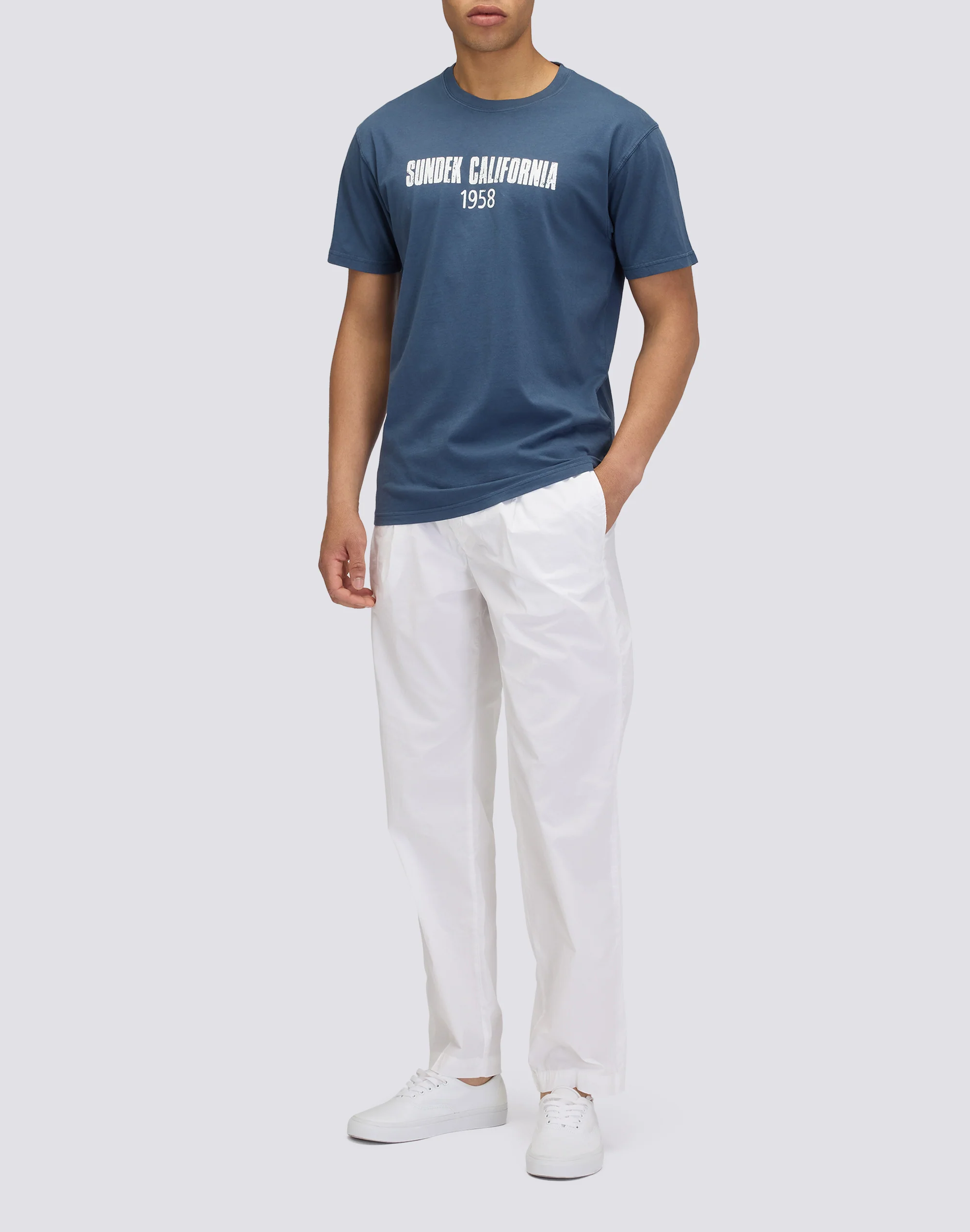MEN'S CREW NECK T-SHIRT WITH SUNDEK CALIFORNIA 1958 WRITING - Image 3