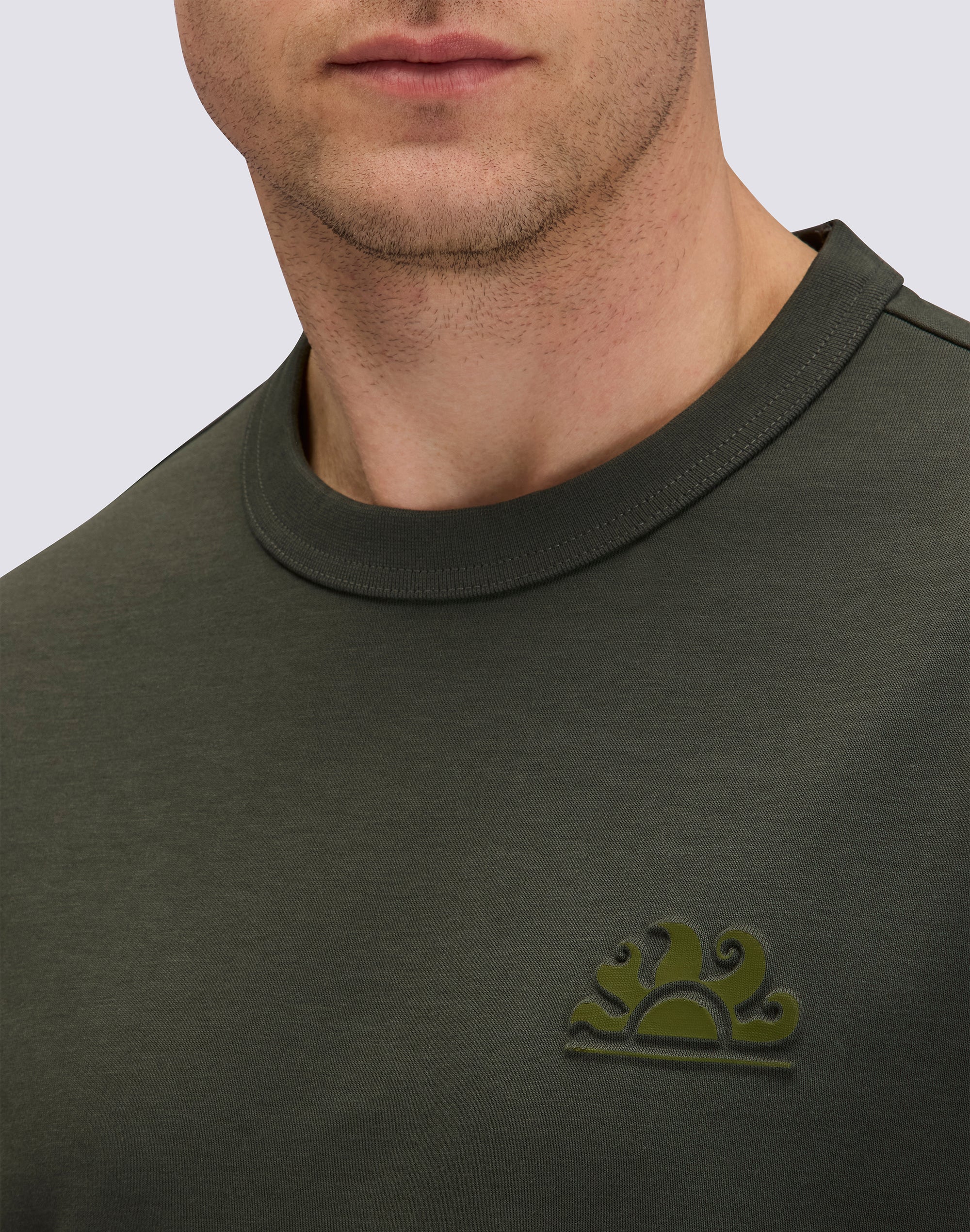 MEN'S CREW NECK SWEATSHIRT IN RECYCLED INTERLOCK COTTON - Image 5