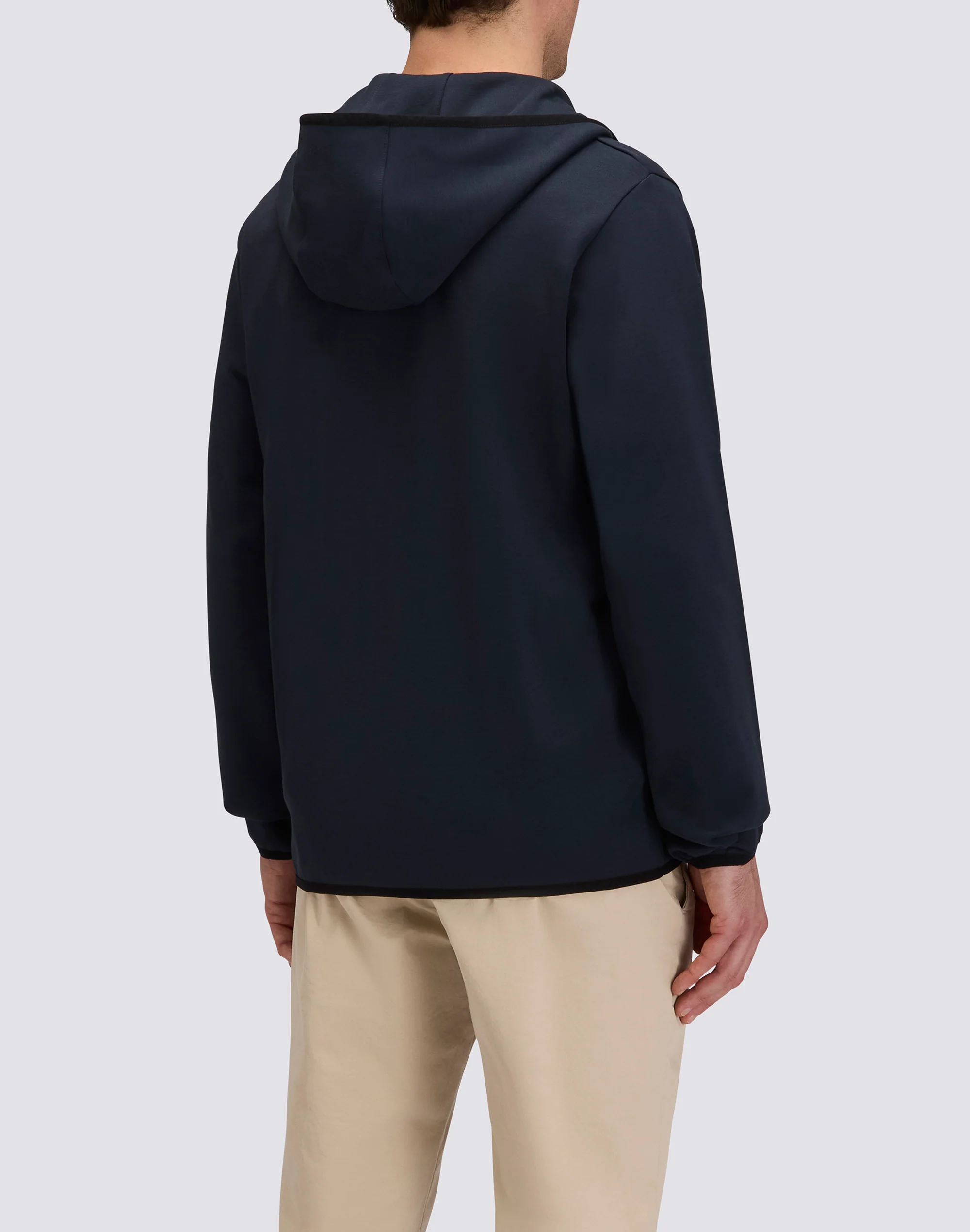 MEN'S HOODIE IN RECYCLED INTERLOCK COTTON - Image 2