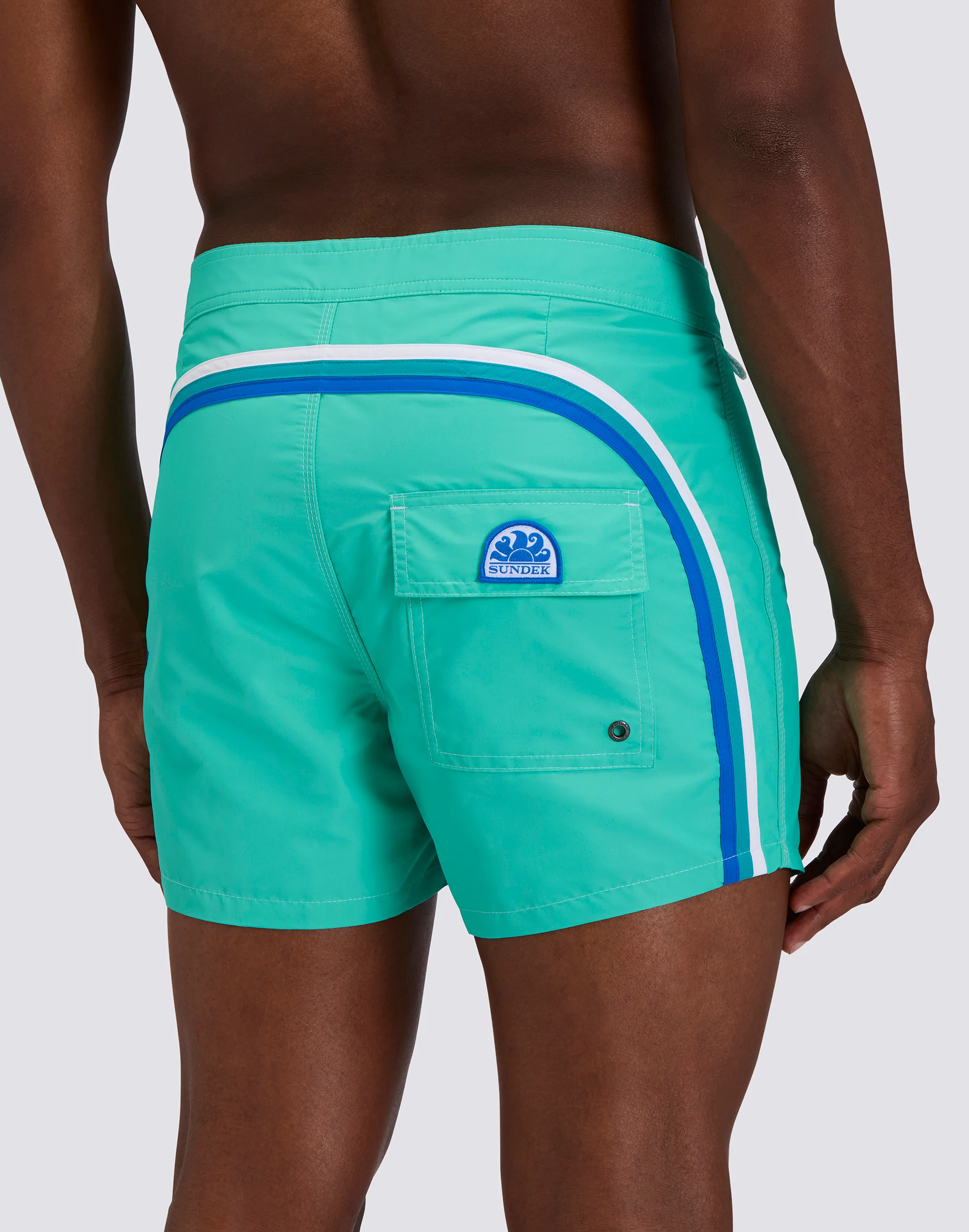 ICONIC TAFFETA FIXED WAIST SHORT SWIMSUIT - Image 3