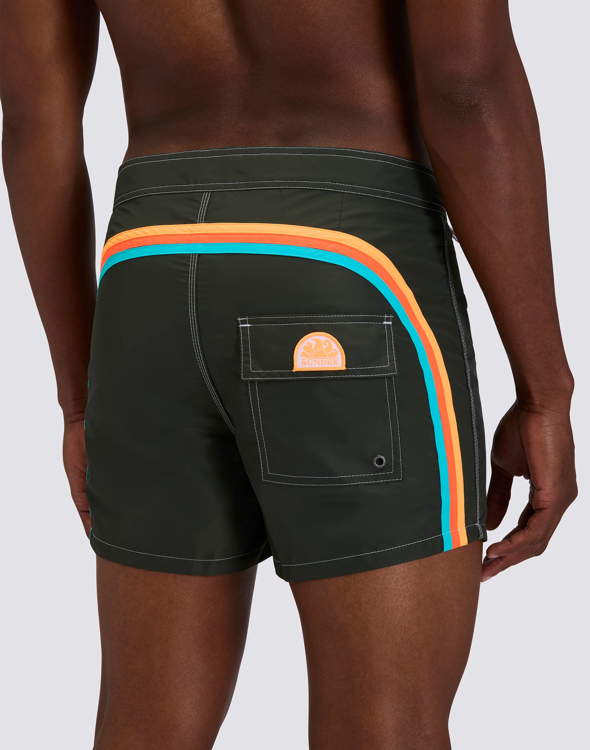 ICONIC TAFFETA FIXED WAIST SHORT SWIMSUIT - Image 3