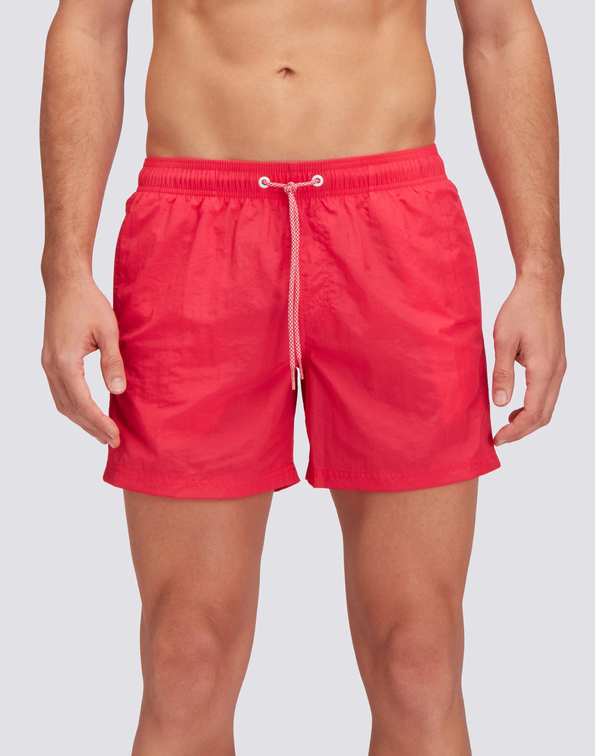 SHORT CRINKLED SWIM SHORTS WITH AN ELASTICATED WAISTBAND - Image 2