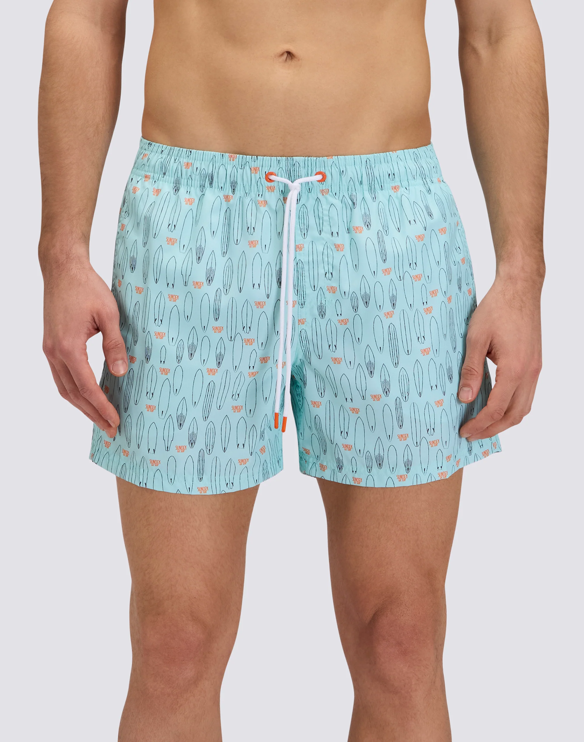 REPREVE® ELASTICATED WAIST SHORT SWIMSHORTS WITH SURF PRINT - Image 2