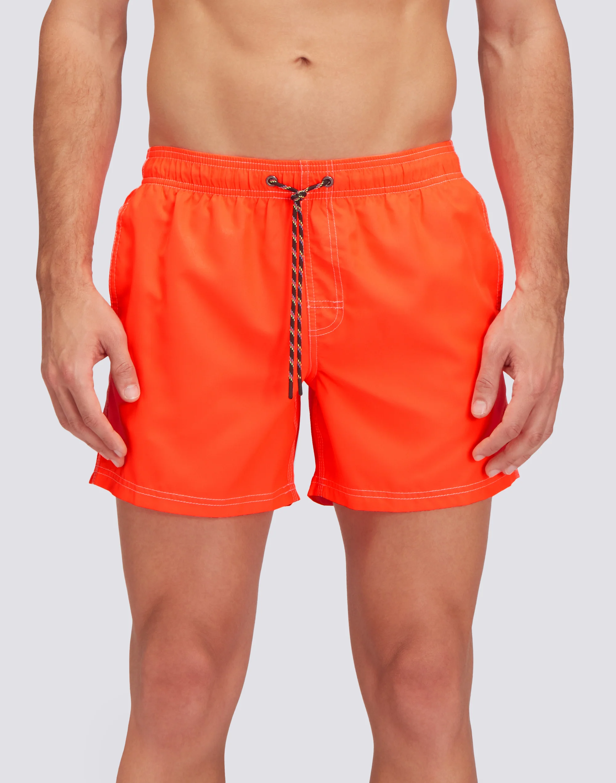 FLUO ELASTICATED WAIST RECYCLED POLYESTER REPREVE® SWIMSHORT - Image 2