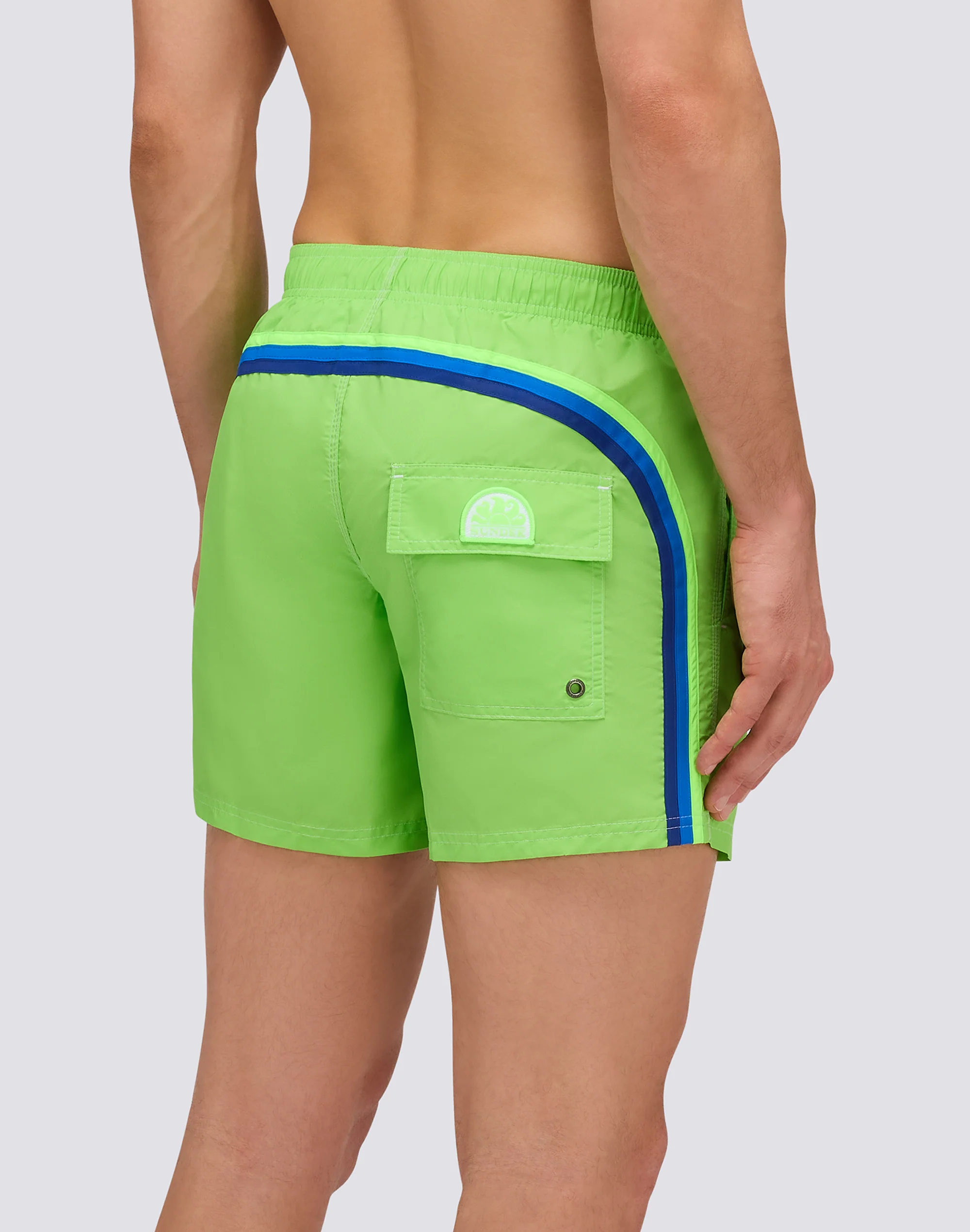 ICONIC TAFFETA MEN'S SHORT ELASTIC WAIST SWIMSHORTS