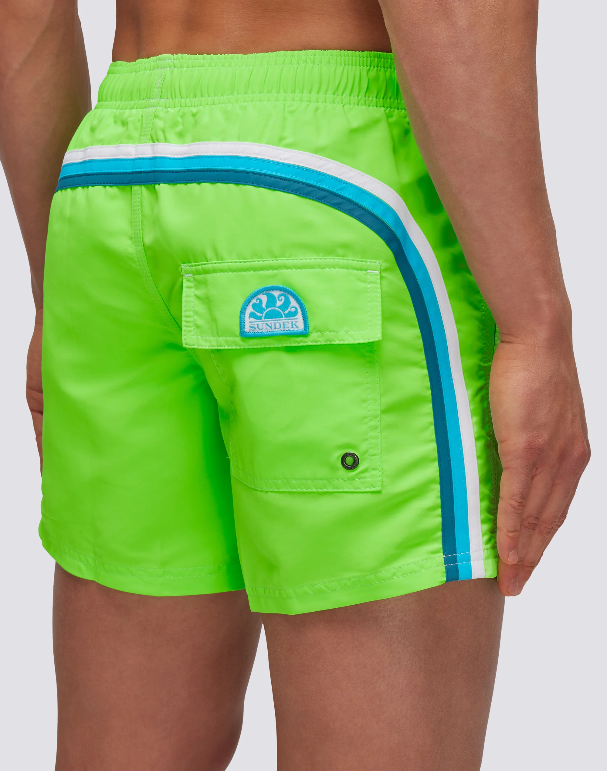 ICONIC TAFFETA SHORT SWIMSHORTS WITH ELASTIC WAIST  - Image 3