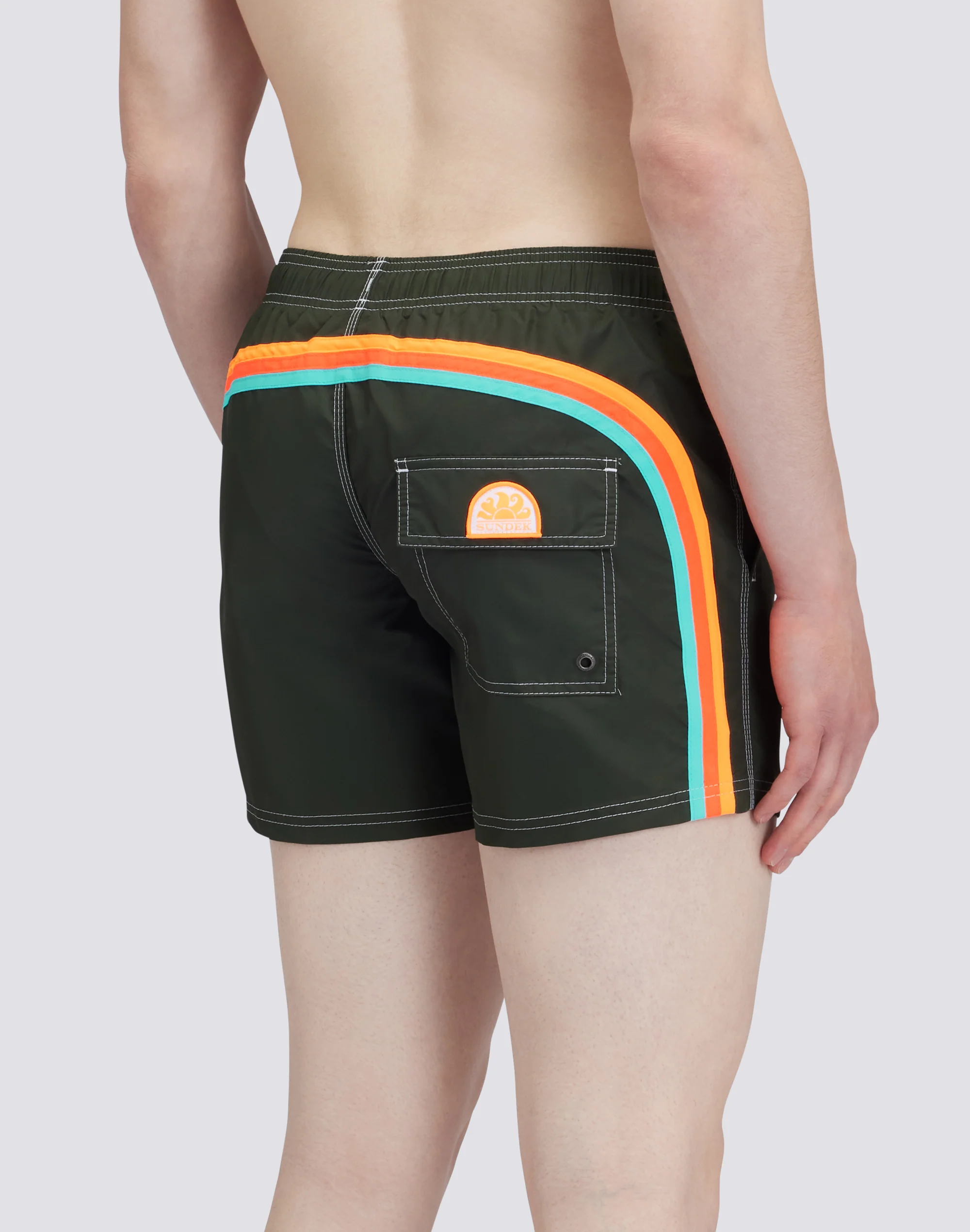 ICONIC TAFFETA SHORT SWIMSHORTS WITH ELASTIC WAIST