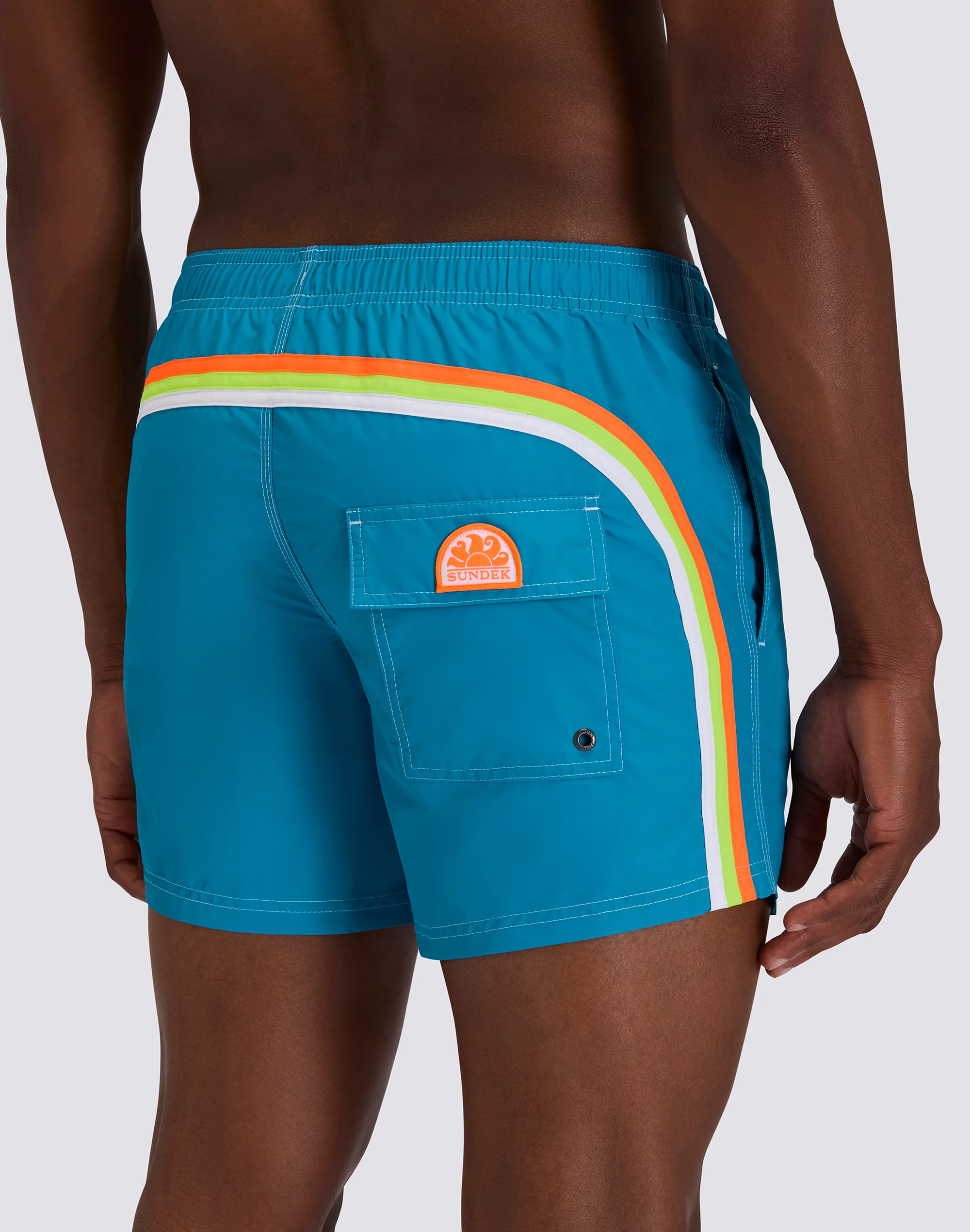 ICONIC TAFFETA SHORT SWIMSUIT WITH ELASTICATED WAIST - Image 3