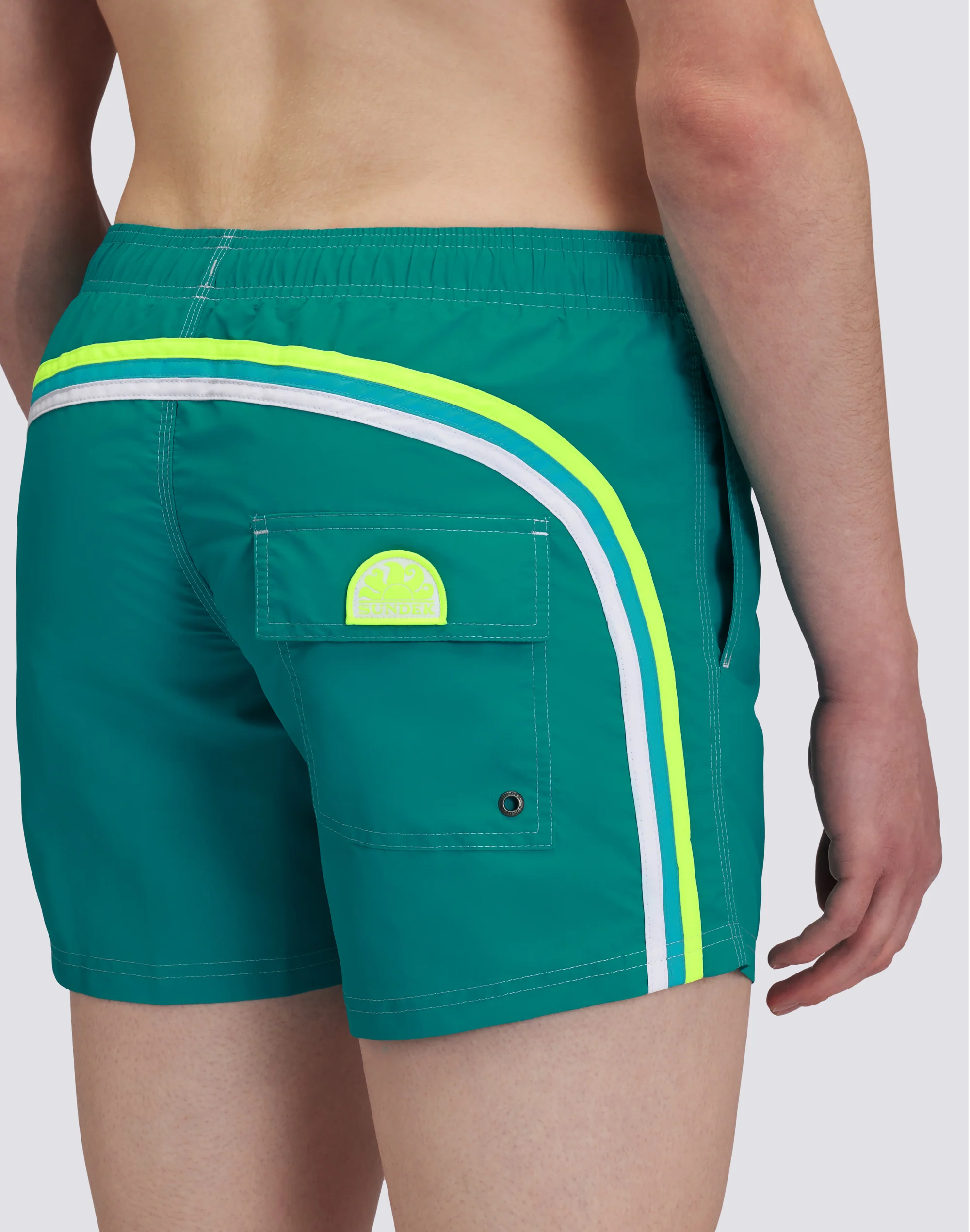 ICONIC TAFFETA SHORT SWIMSHORTS WITH ELASTIC WAIST  - Image 3