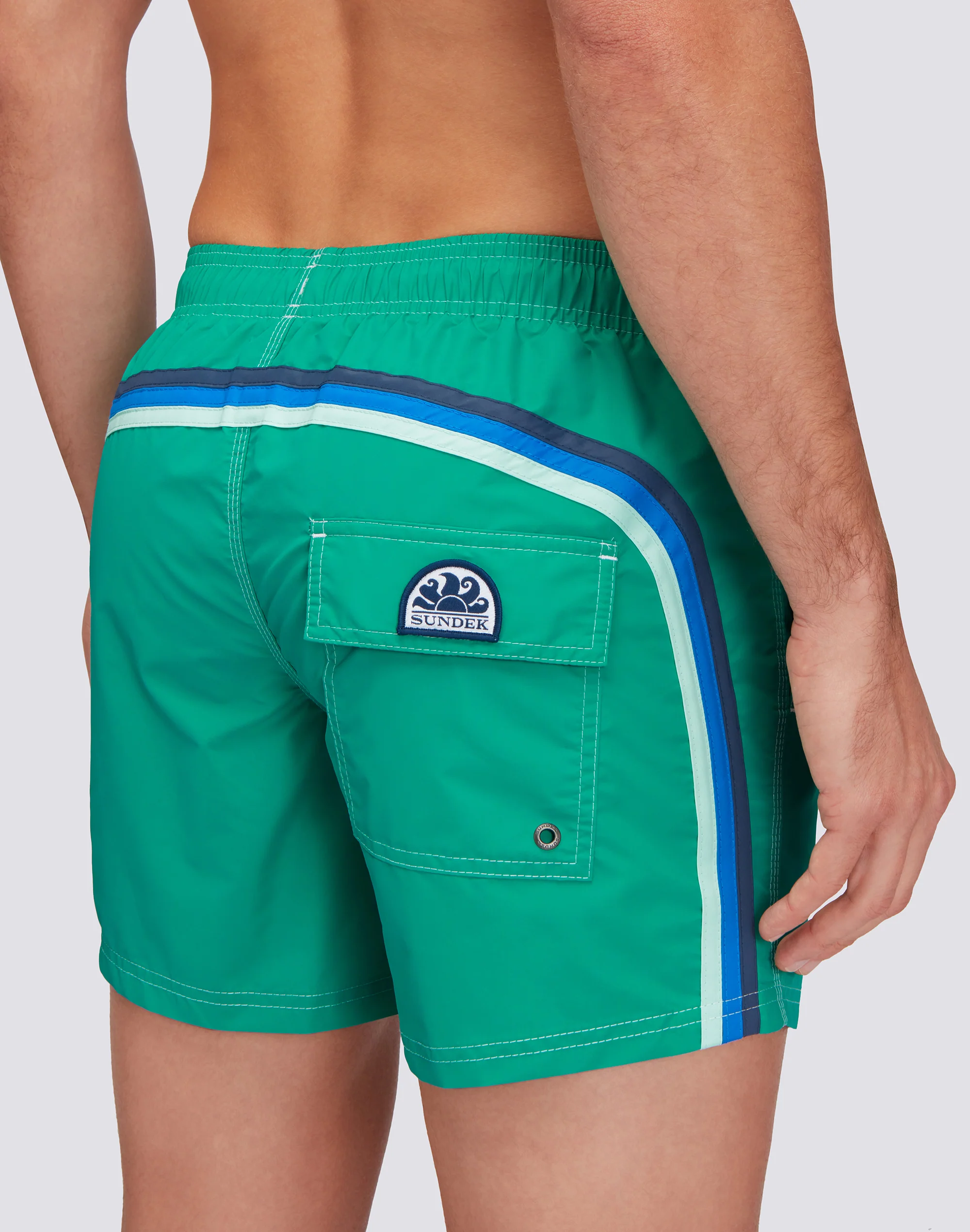ICONIC TAFFETA SHORT SWIMSHORTS WITH ELASTIC WAIST  - Image 3