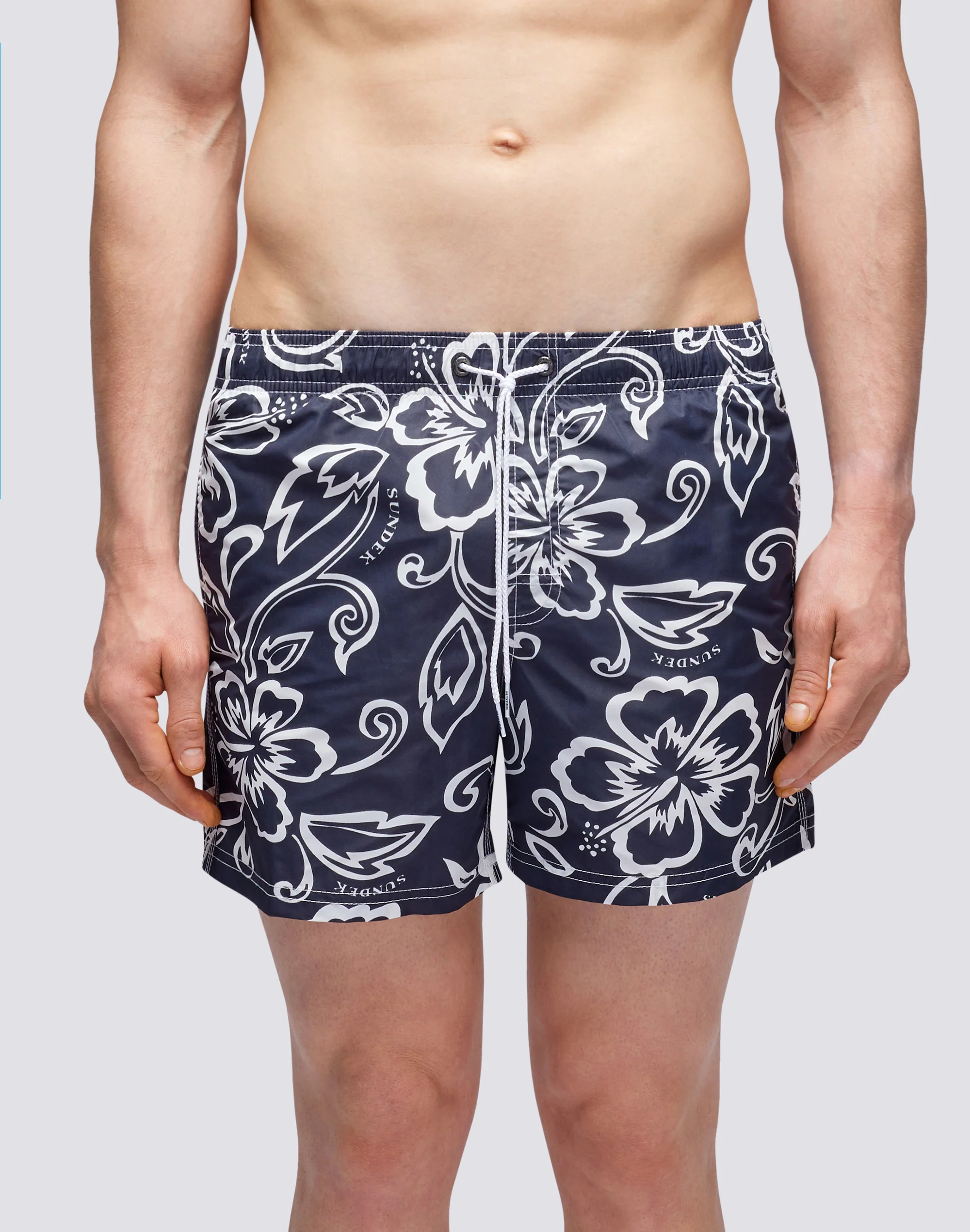 ARCHIVE HIBISCUS PRINTED SHORT SWIMSHORTS WITH ELASTIC WAIST - Image 2