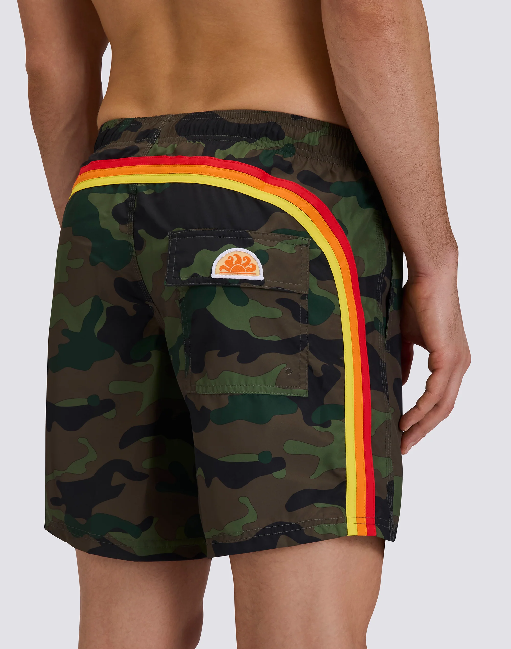 MID-RISE SWIMSHORTS WITH REPREVE® RECYCLED POLYESTER CAMOU PRINT - Image 3