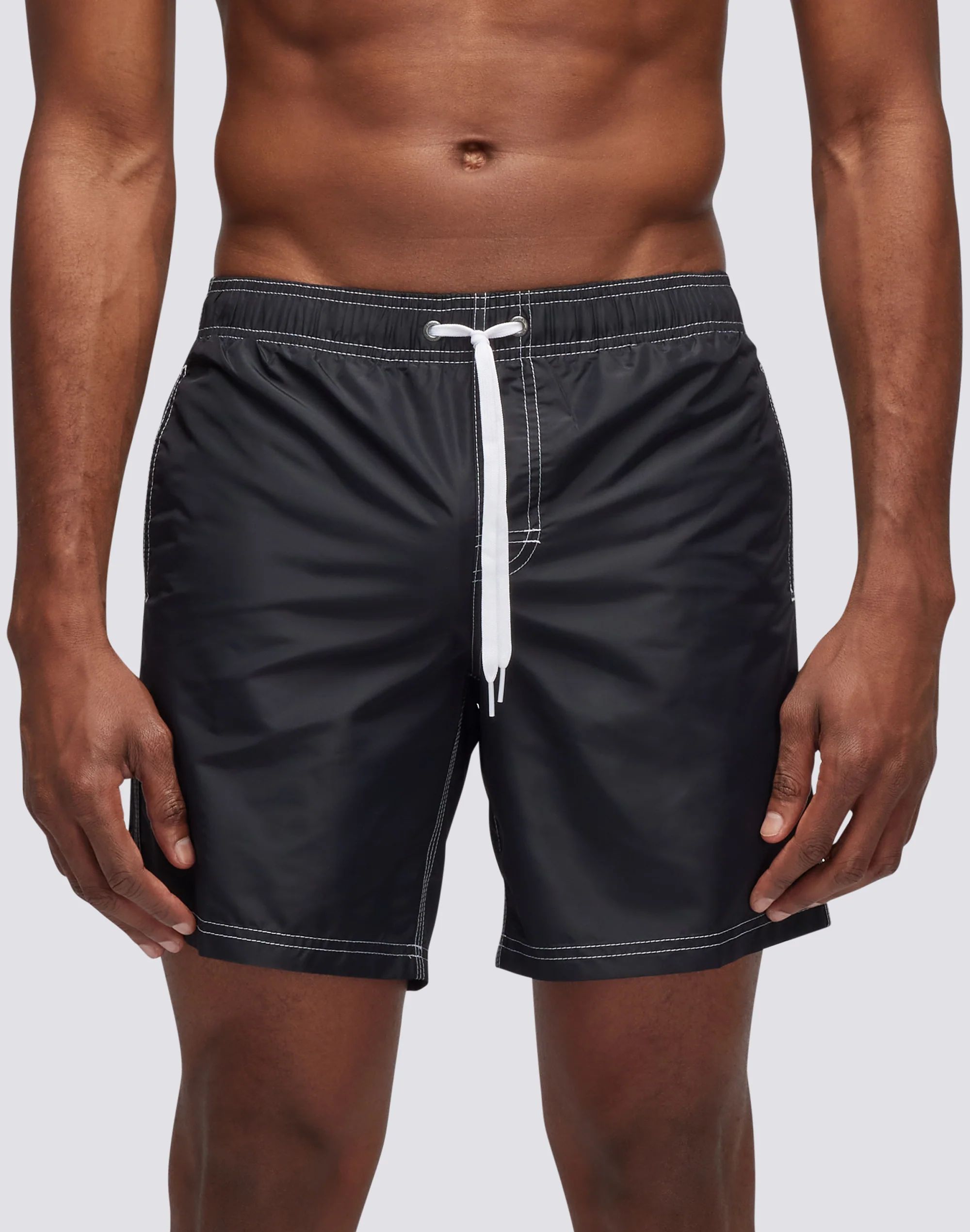 ICONIC TAFFETA STRETCH WAIST MID-LENGTH SWIM SHORTS - Image 2