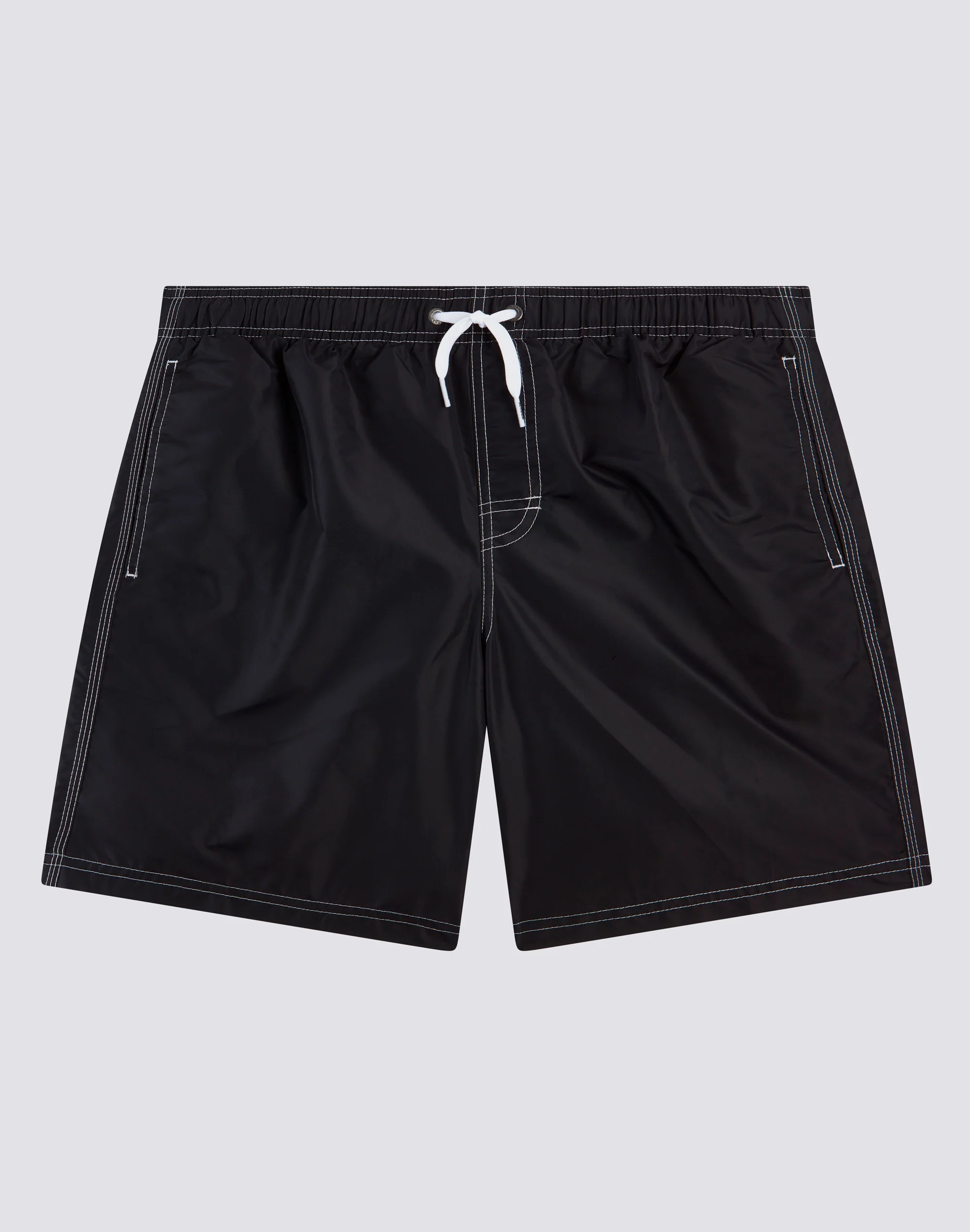 ICONIC TAFFETA STRETCH WAIST MID-LENGTH SWIM SHORTS - Image 4