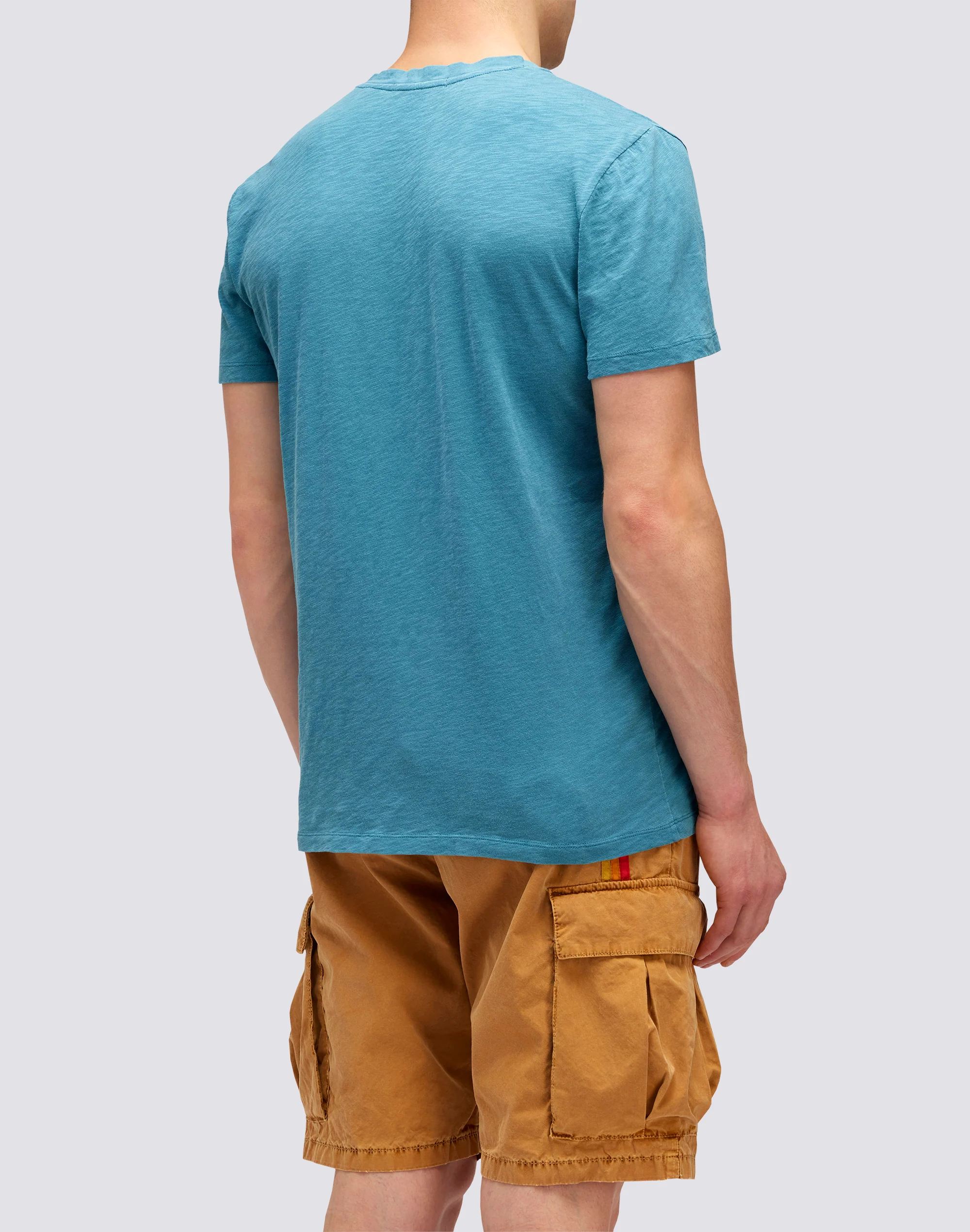 GARMENT DYED T-SHIRT WITH V-NECK - Image 2