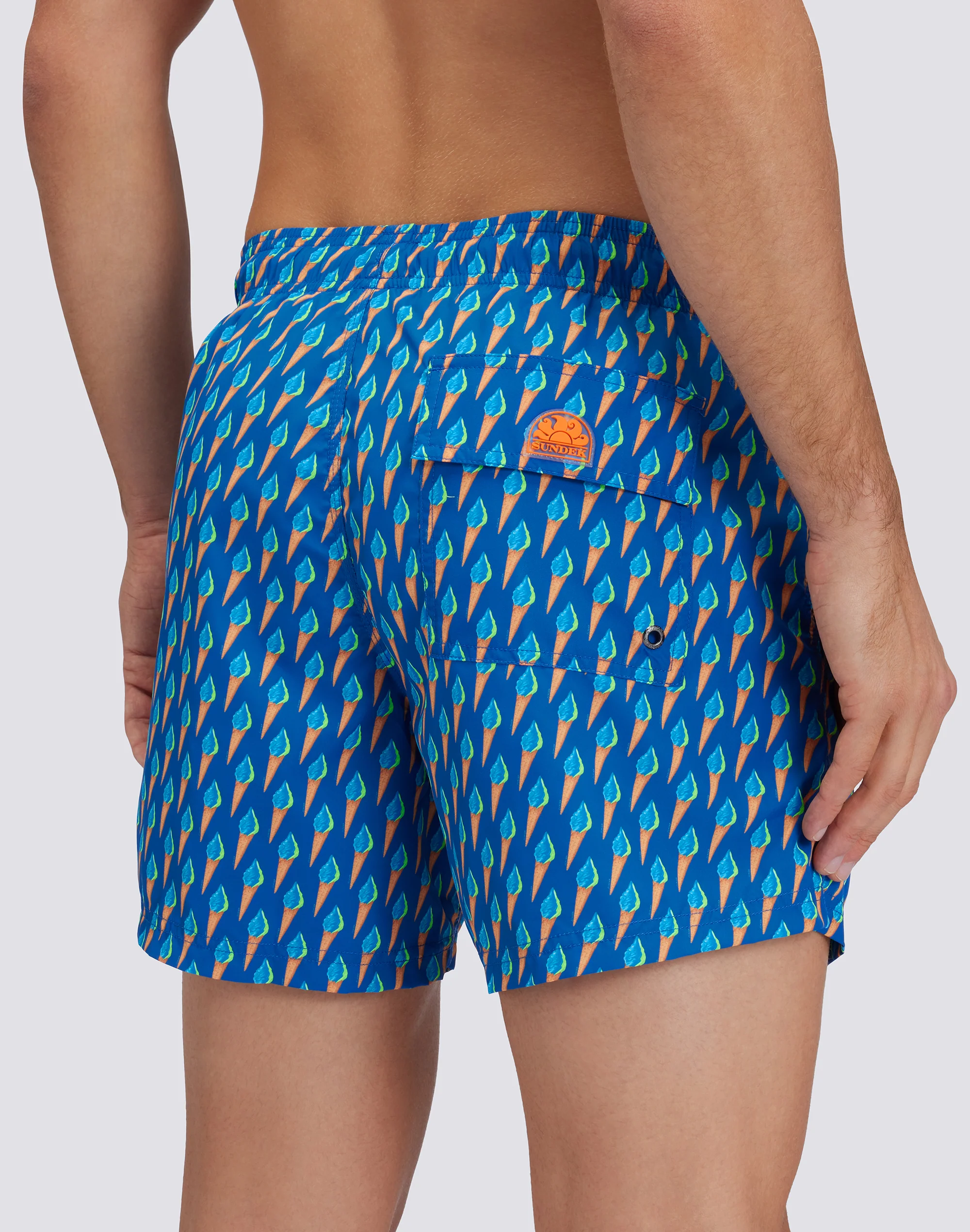 RECYCLED POLY SHORT SWIMSHORTS WITH ELASTIC WAIST SUNICE PRINT - Image 3