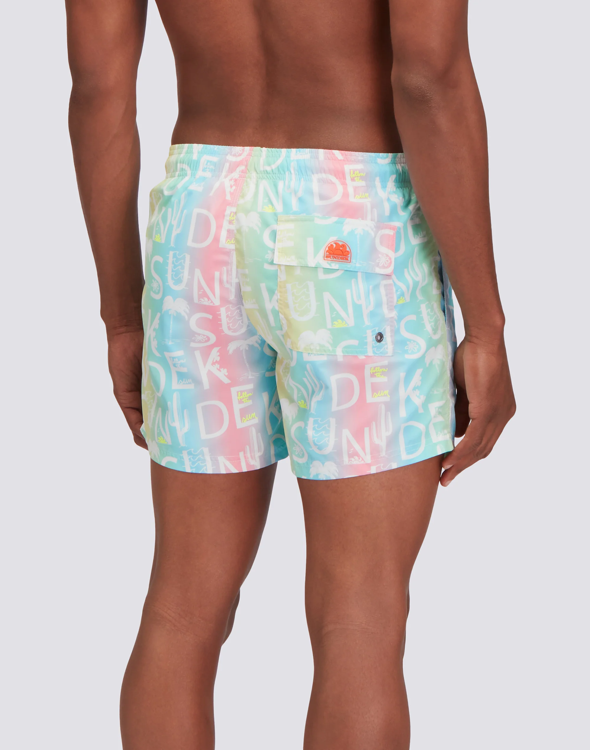 RECYCLED POLY SHORT SWIMSHORTS WITH ELASTIC WAIST SUMMERPAY PRINT - Image 2