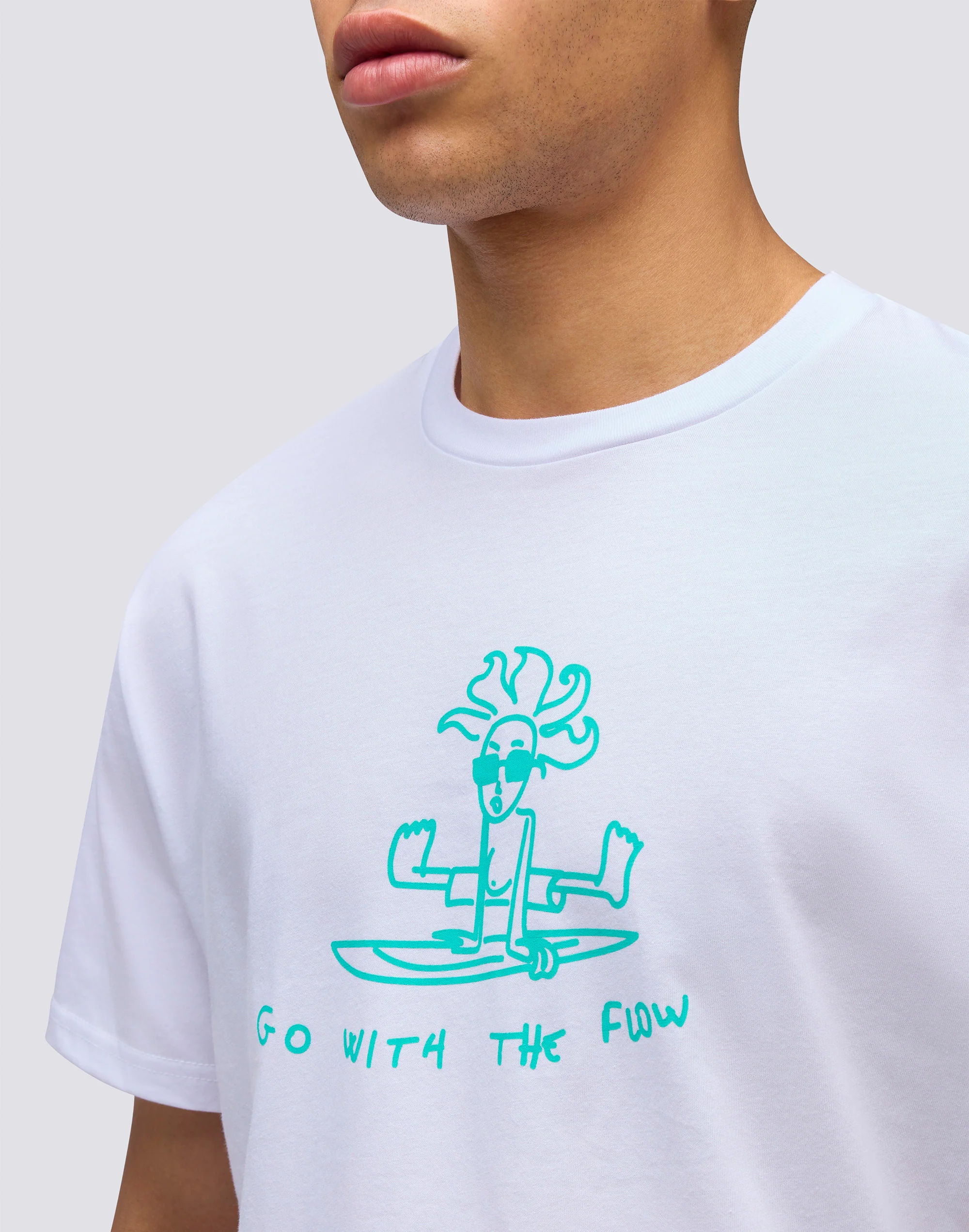 GO WITH THE FLOW PRINTED T-SHIRT - Image 4