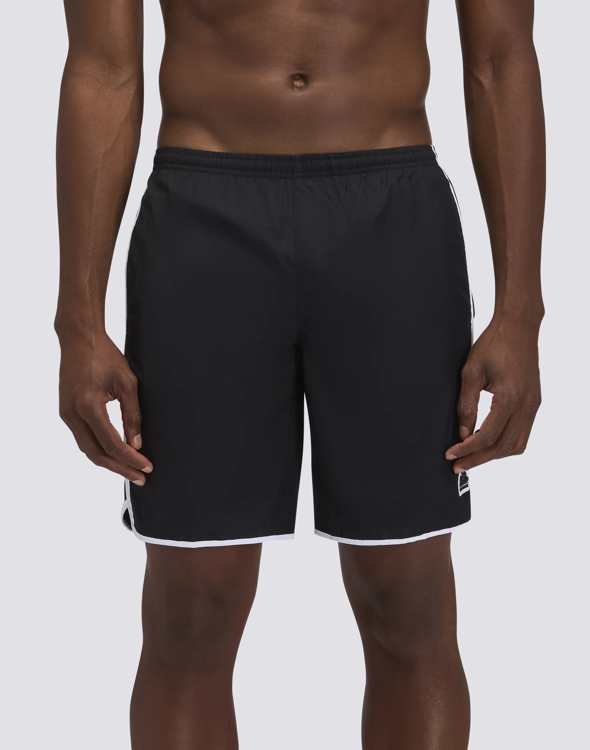 LONG SWIM SHORTS WITH AN ELASTICATED WAISTBAND