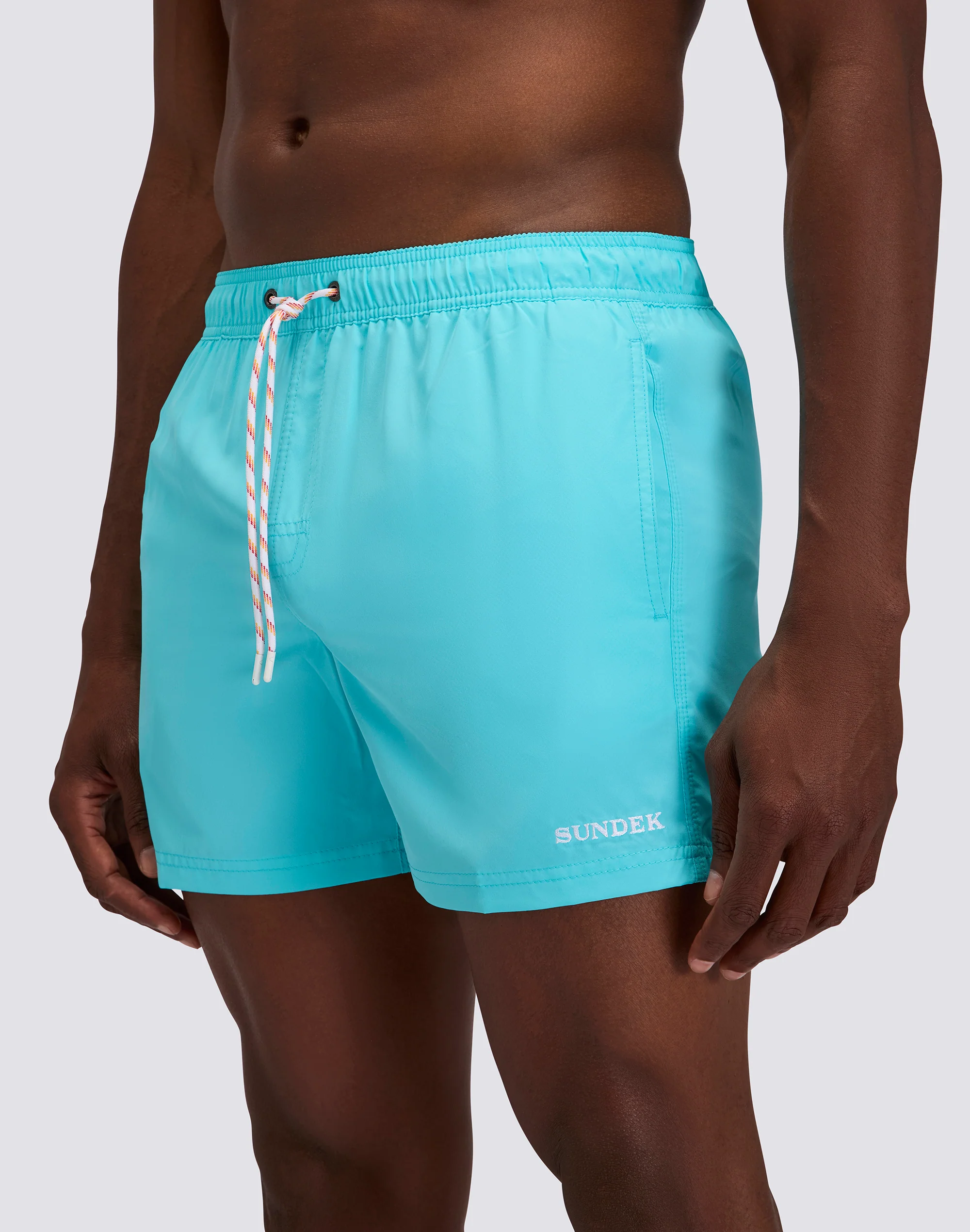 SHORT SWIM SHORTS WITH ELASTIC WAISTBAND IN REPREVEĀ® RECYCLED POLYESTER - Image 4